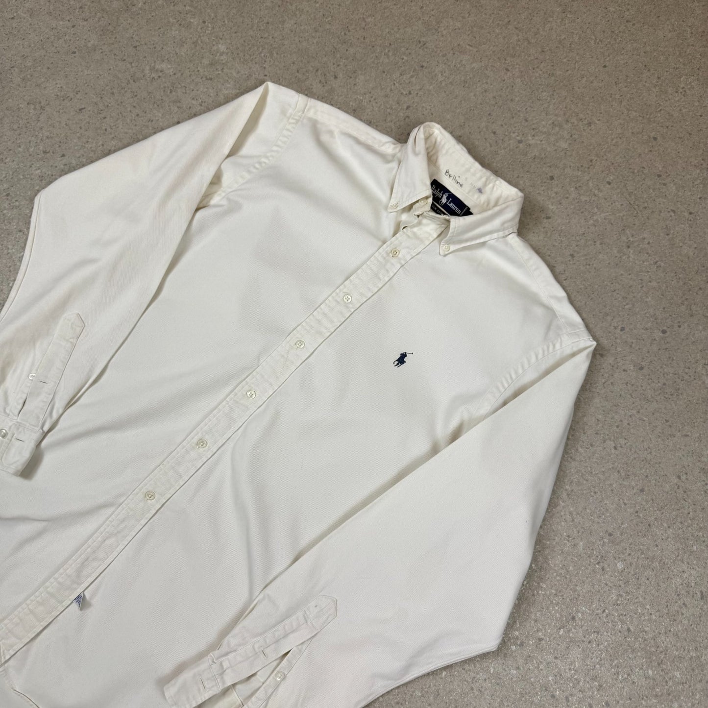 Ralph Lauren Shirt Large Off White Colourway Heavyweight Cotton