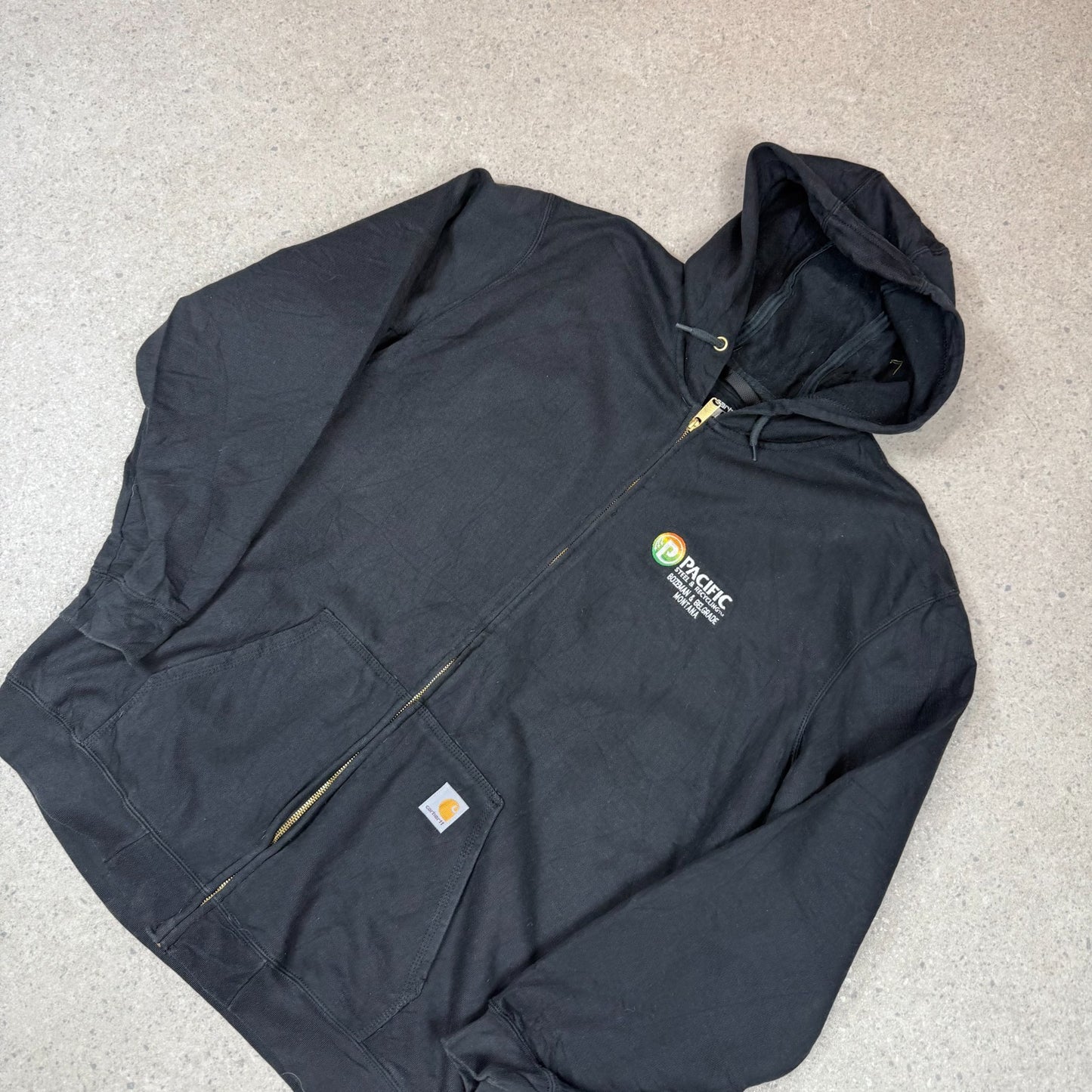 Carhartt Zip Up Hoodie XL Black Colourway Heavyweight Hooded