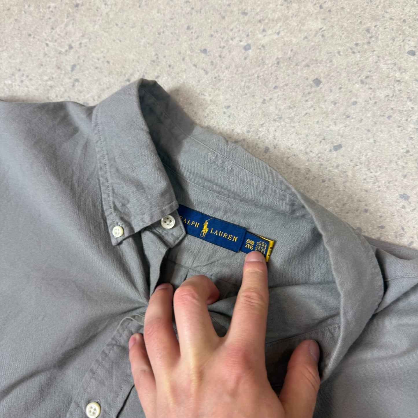 Ralph Lauren Shirt 3XL Grey ColourwayEmbroidered Logo