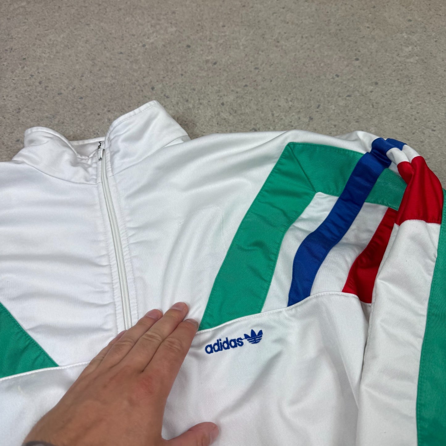 Adidas Track Top Medium 90s Adidas White Colourway