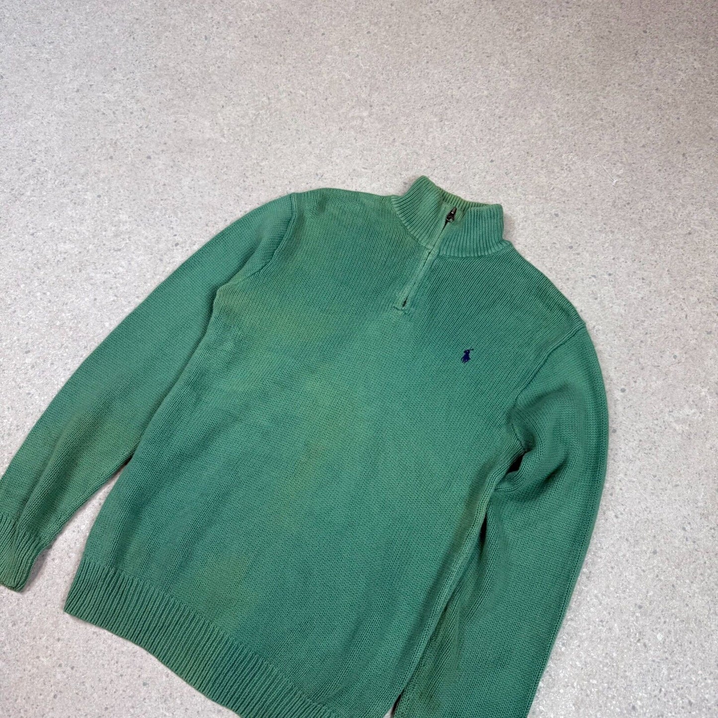 Ralph Lauren 1/4 Zip Jumper Small Green