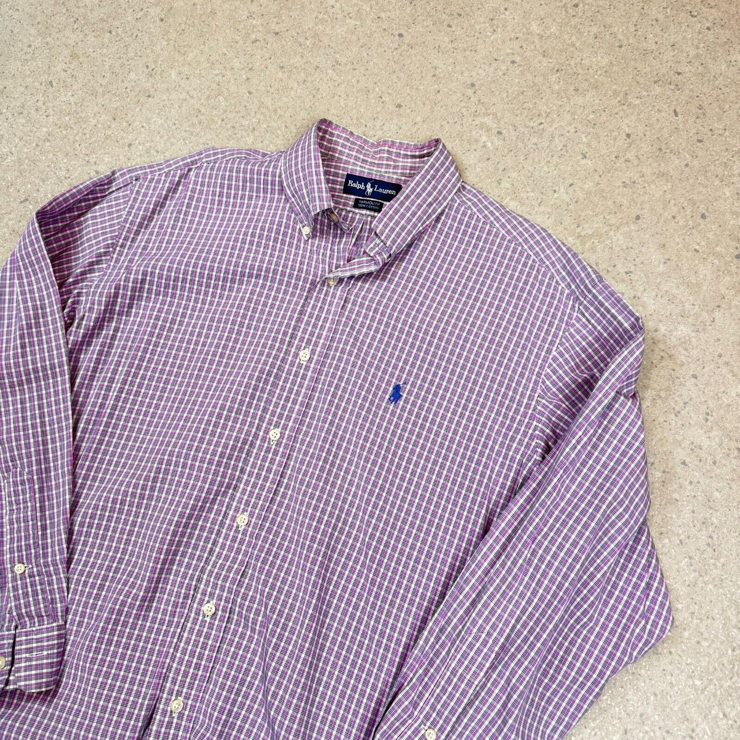 Ralph Lauren Shirt Large Purple Check