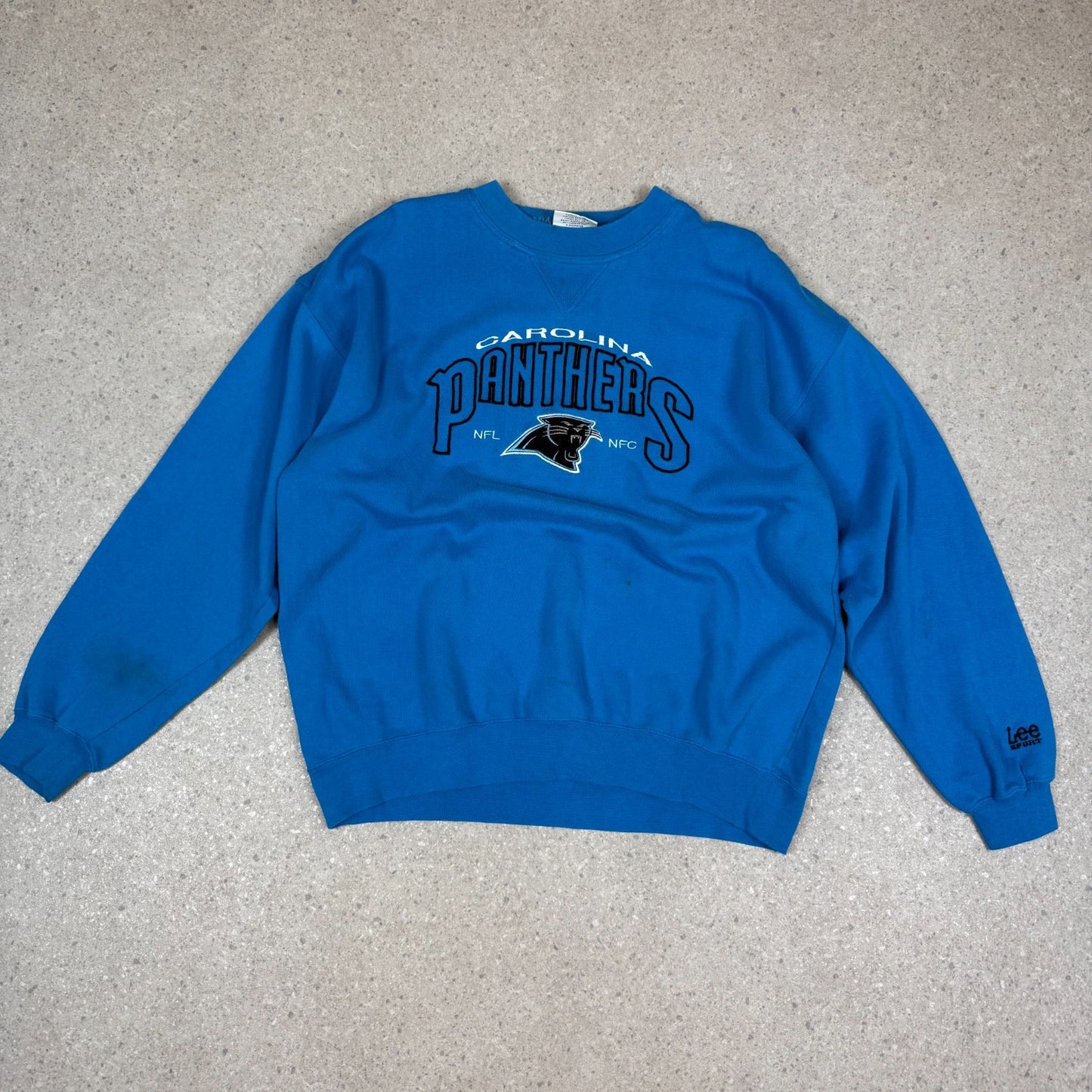 Lee Sport XL Blue Vintage Jumper Heavyweight Fully Embroidered