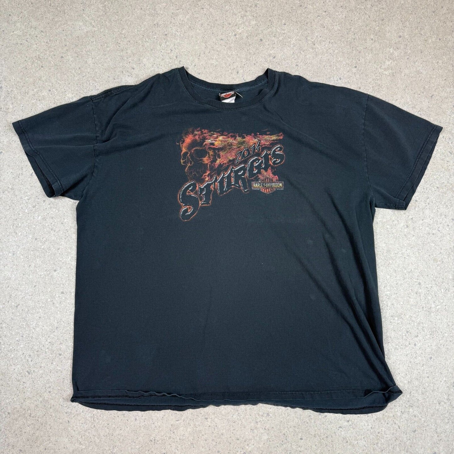 Harley Davidson T Shirt 2XL Black Sturgis 2014 South Dakota