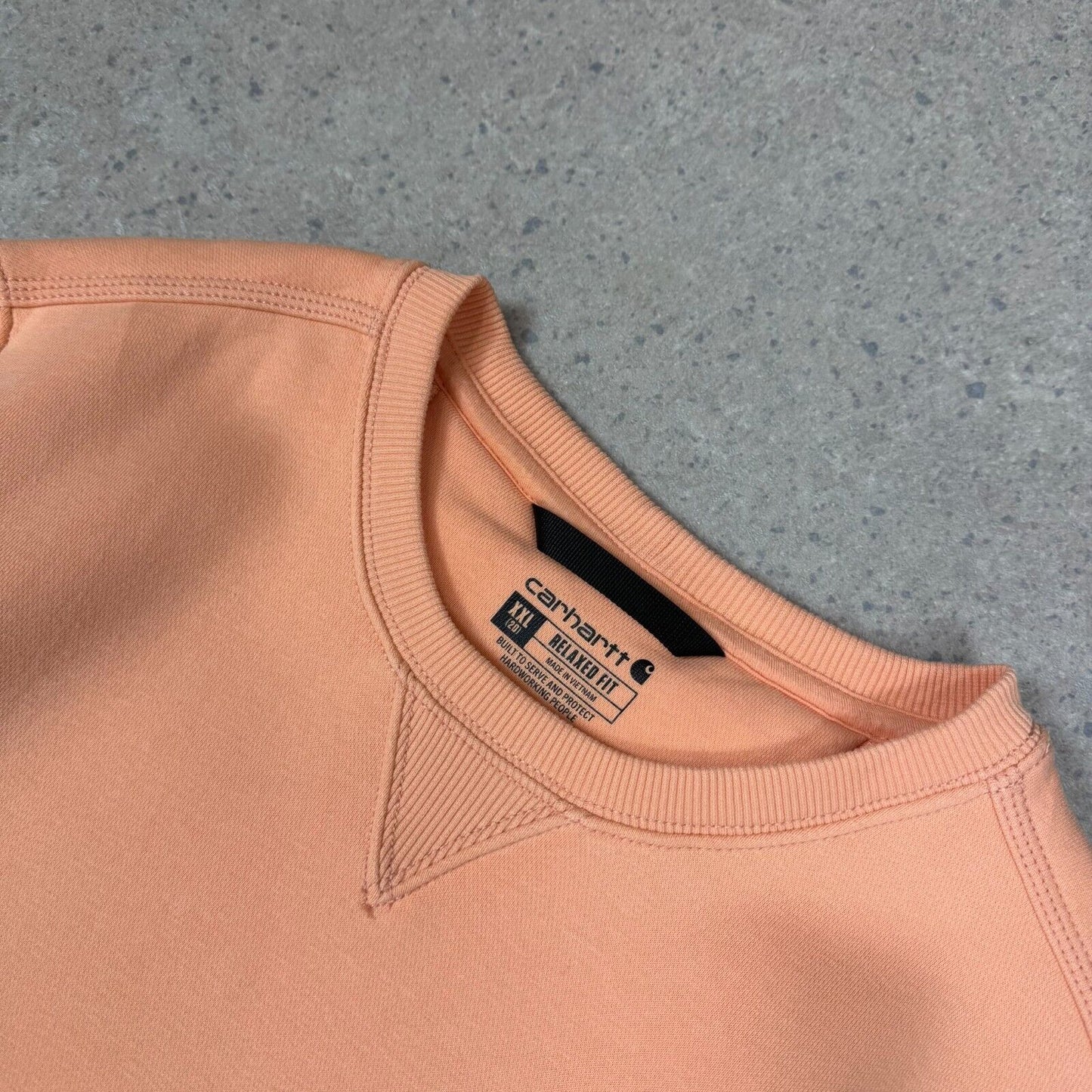 Carhartt Sweatshirt XL / XXL Peach Colourway Embroidered Logo Relaxed Fit