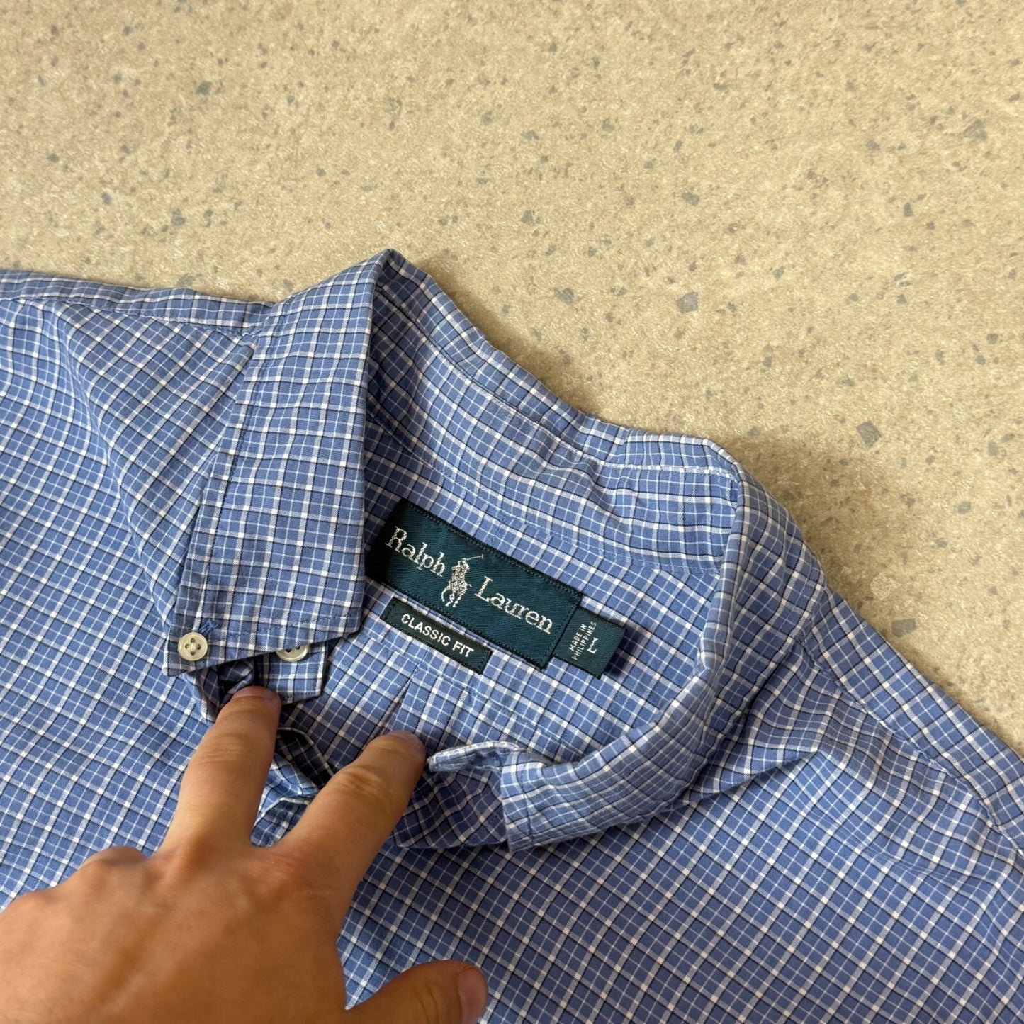 Ralph Lauren Shirt Large Blue Check Colourway Classic Fit