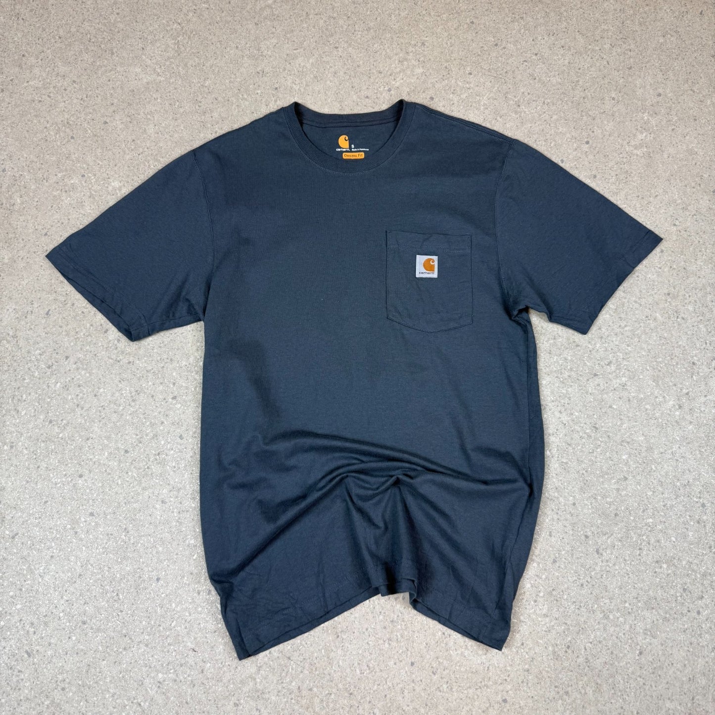 Carhartt T Shirt Small Grey Heavyweight Pocket Logo