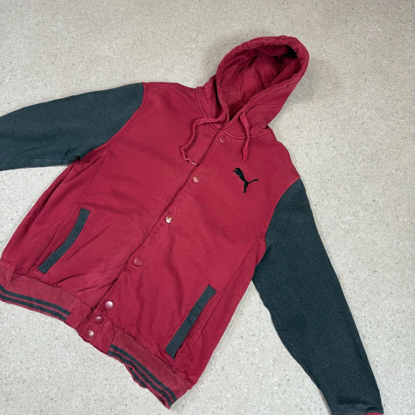 Puma Hoodie Large Red Black Varsity
