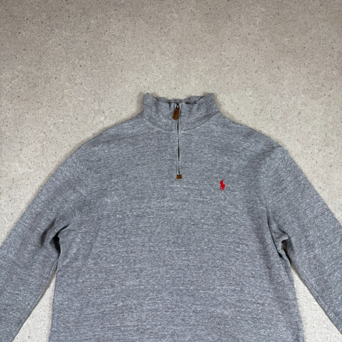 Ralph Lauren 1/4 Zip Jumper Medium Grey Colourway Preppy