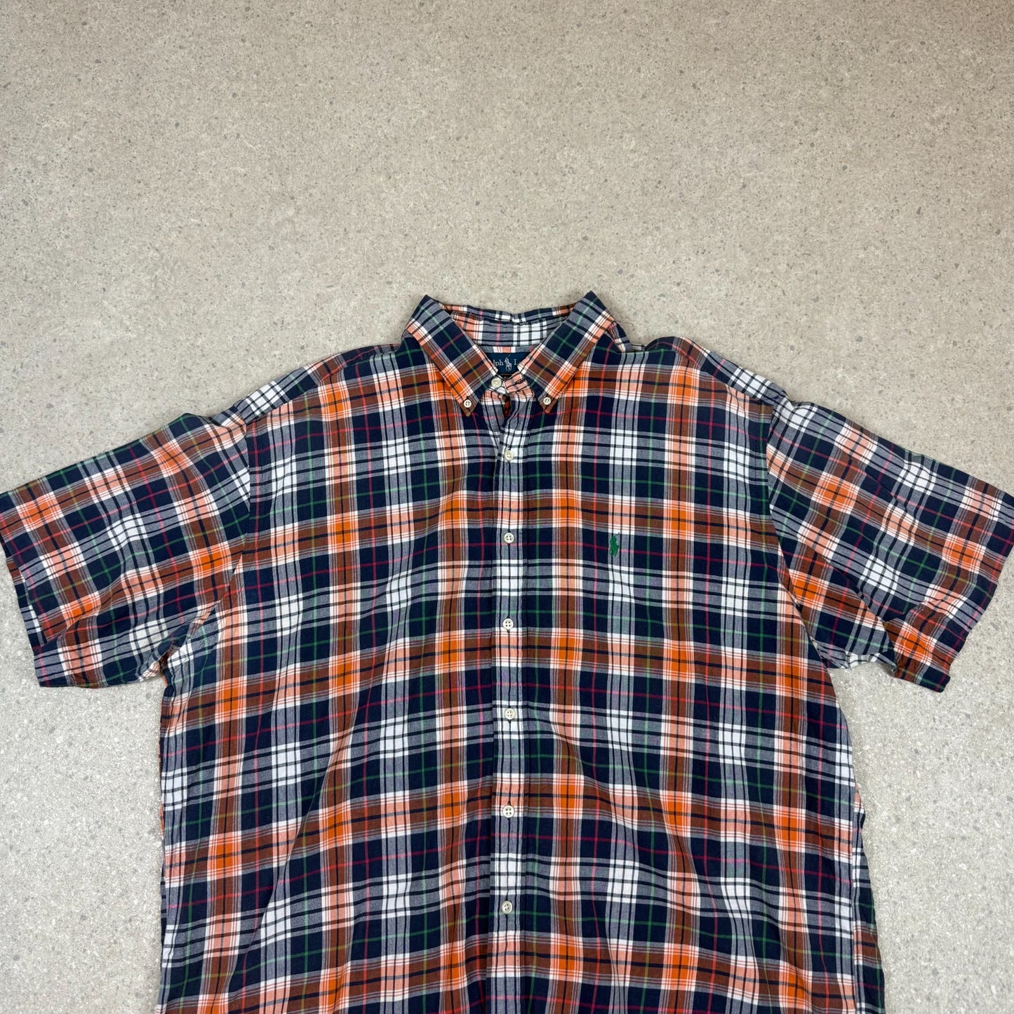 Ralph Lauren Shirt 2XL Multi Check Embroidered Logo Blake Short Sleeve