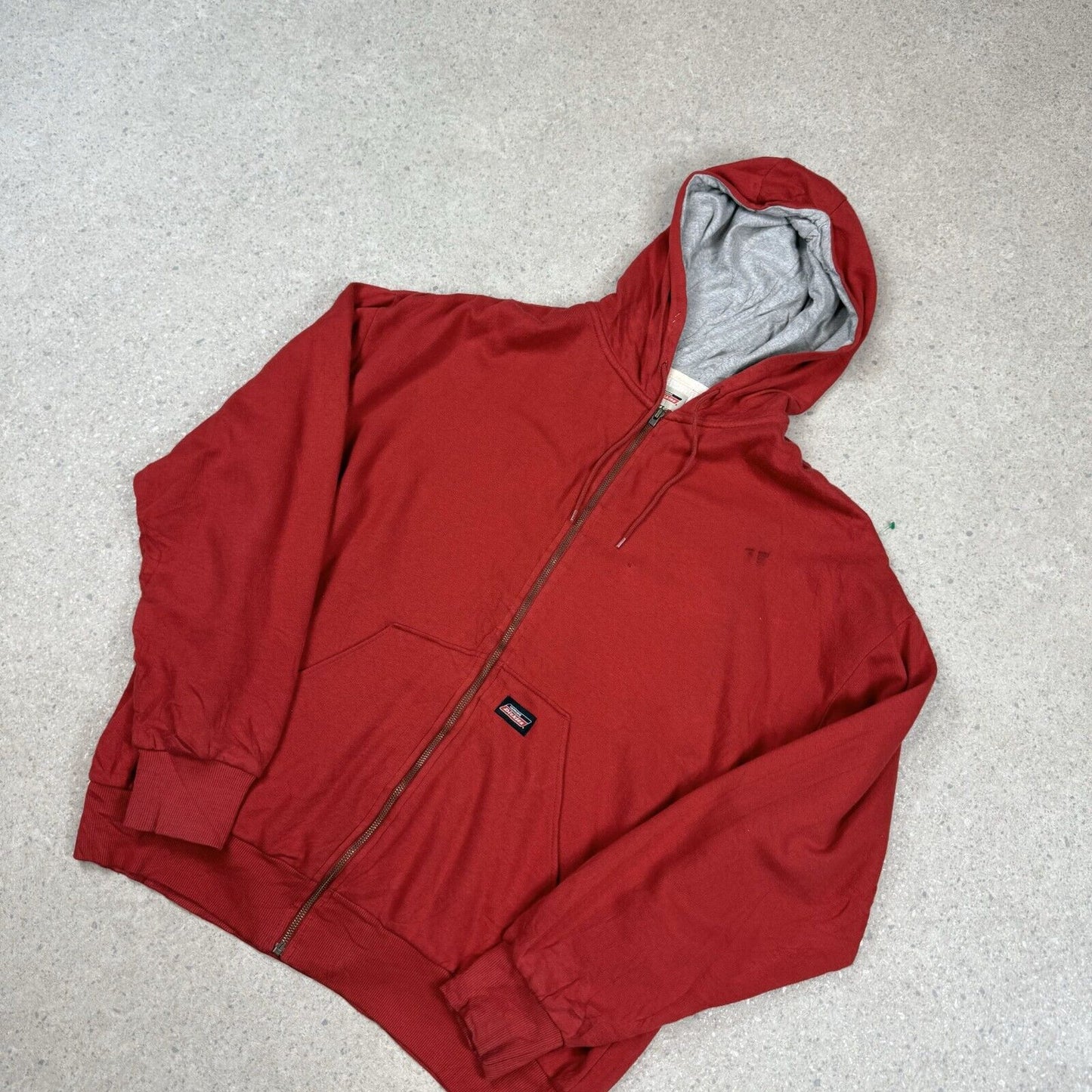 Dickies Full Zip Hoodie XL Red Cotton