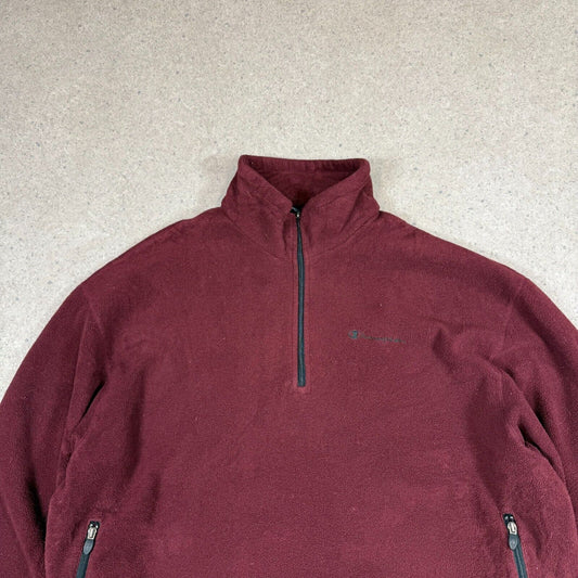 Champion 1/4 Zip Jumper Fleece 2XL Burgundy
