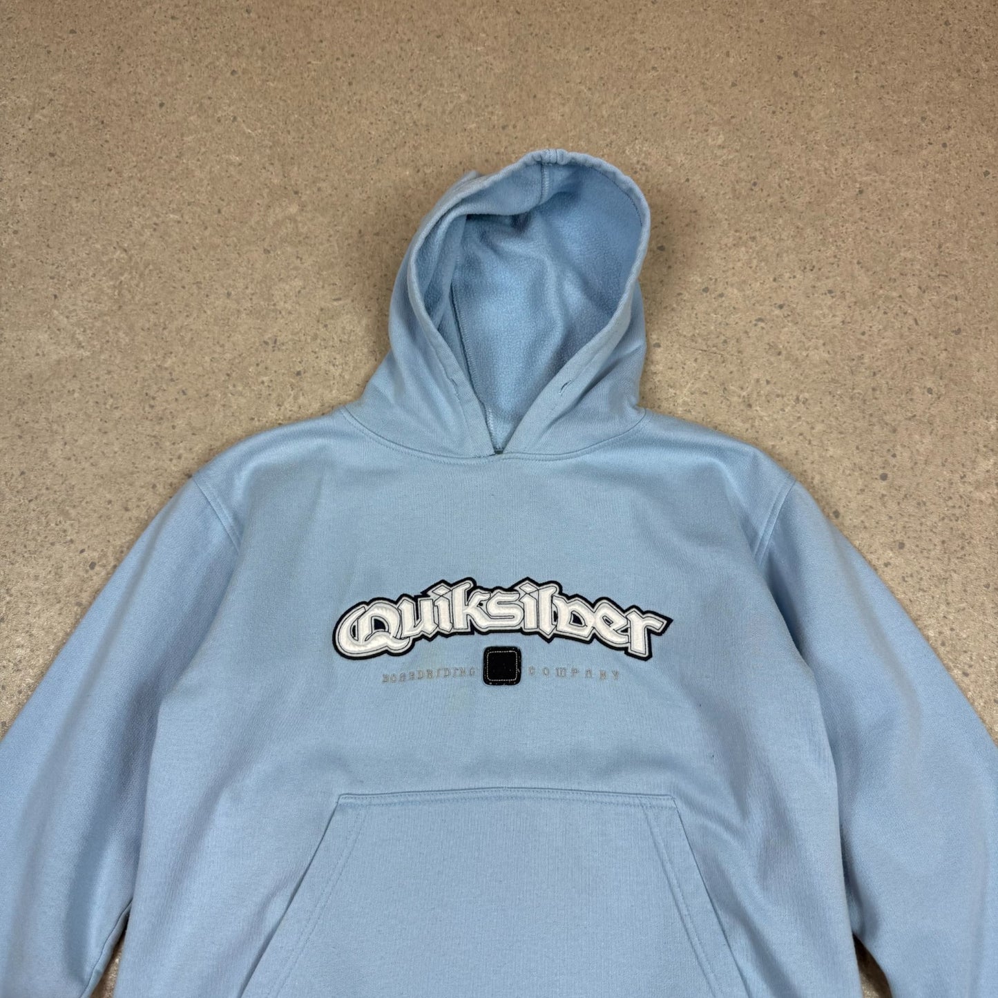 Quiksilver Hoodie Small Baby Blue Colourway Embroidered Logo Hooded