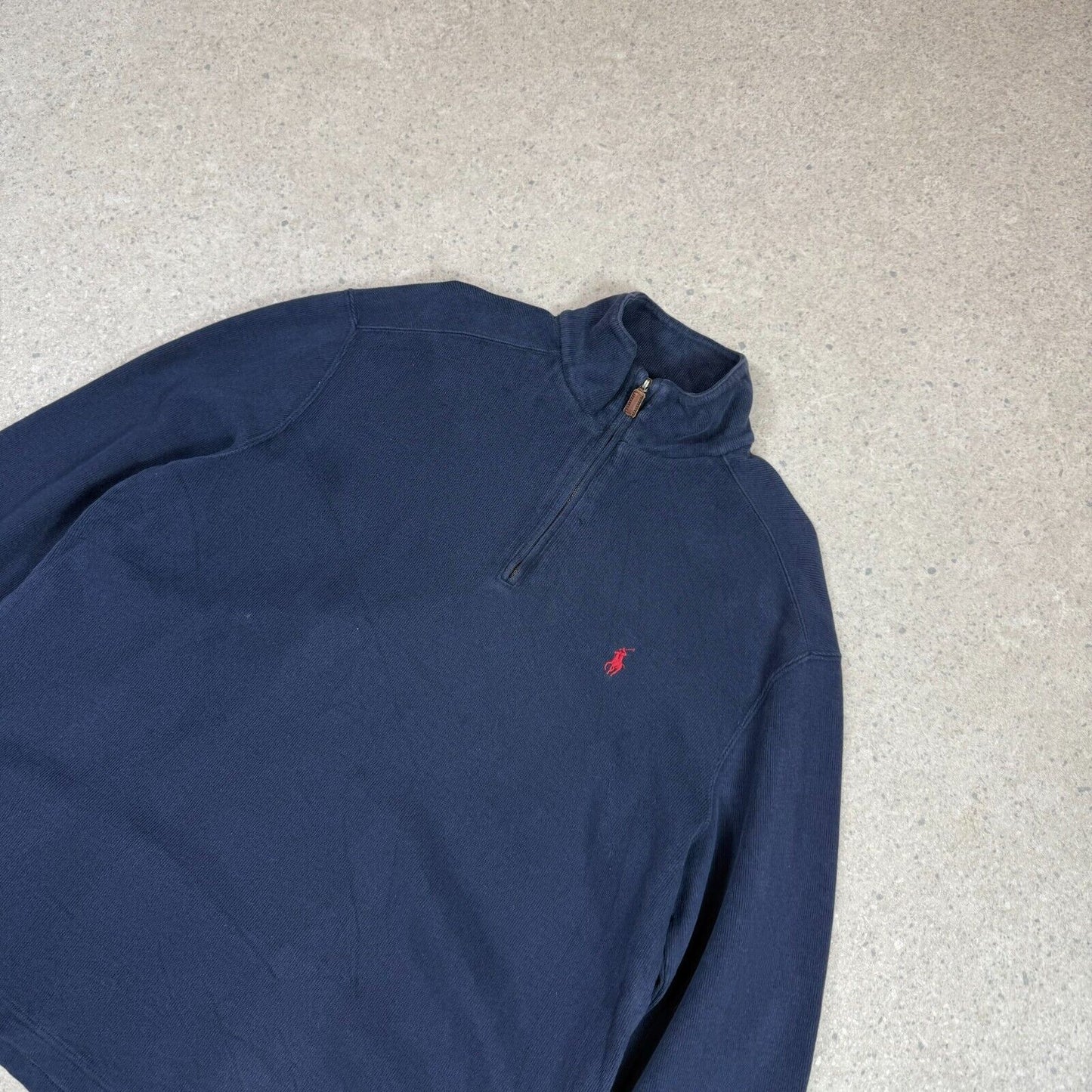Ralph Lauren 1/4 Zip Jumper Large Navy