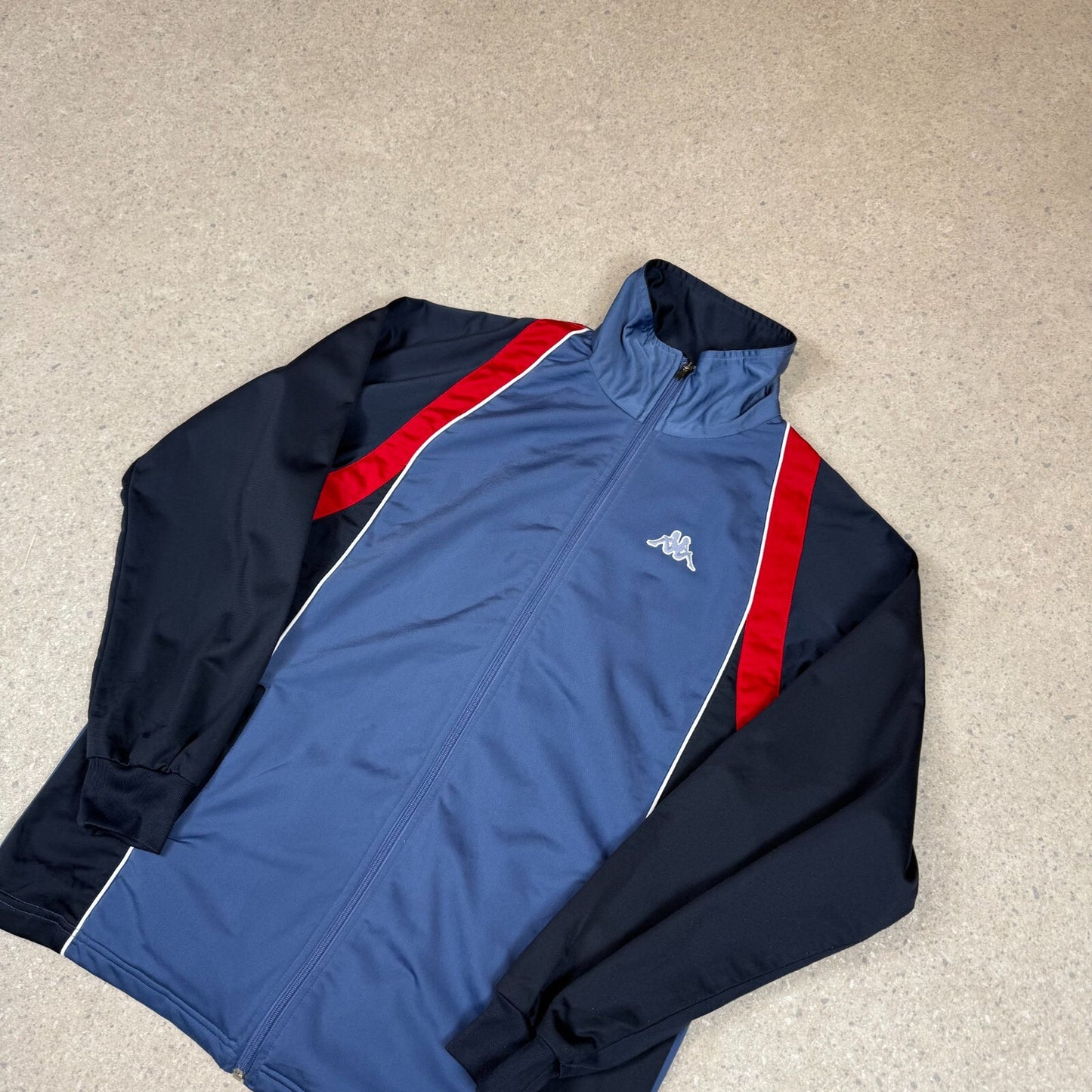Kappa Track Top Medium Blue Red Colourway Embroidered Logo Y2K