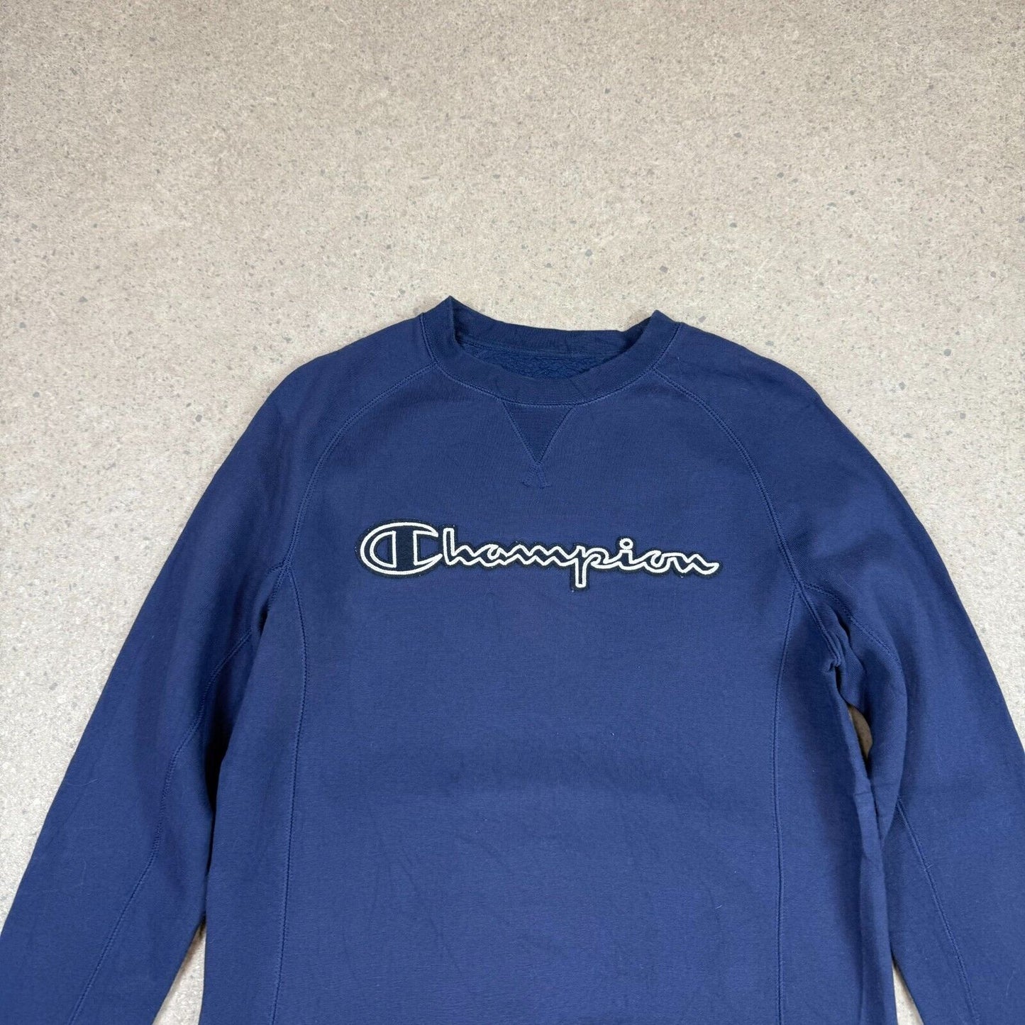 Champion Sweatshirt Small Navy Y2K