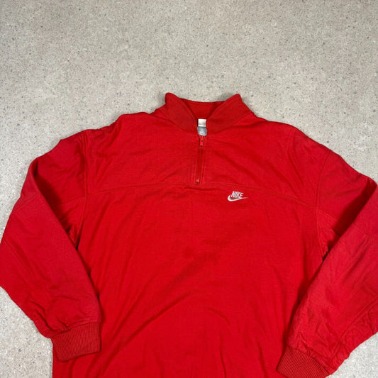 Vintage 80s Nike 1/4 Zip Sweatshirt M/L Red