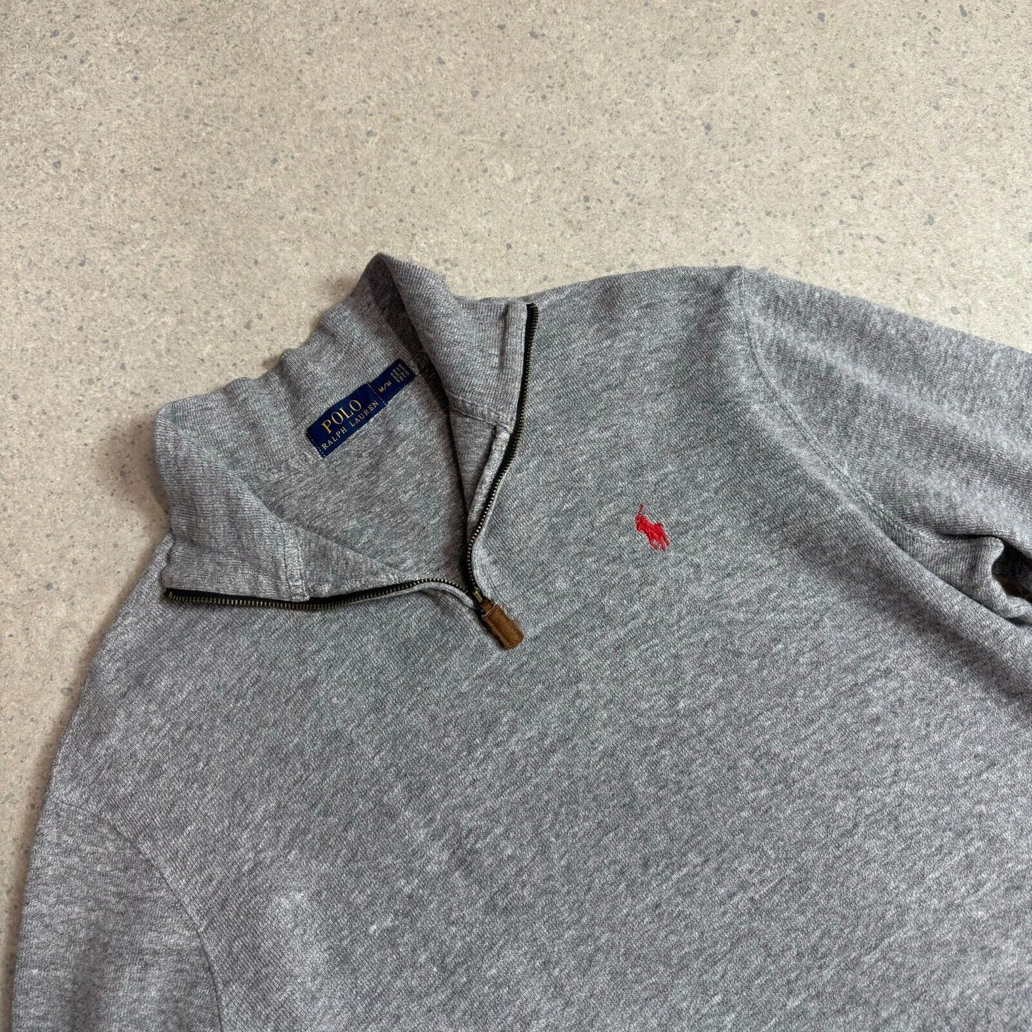 Ralph Lauren 1/4 Zip Jumper Medium Grey Colourway Preppy