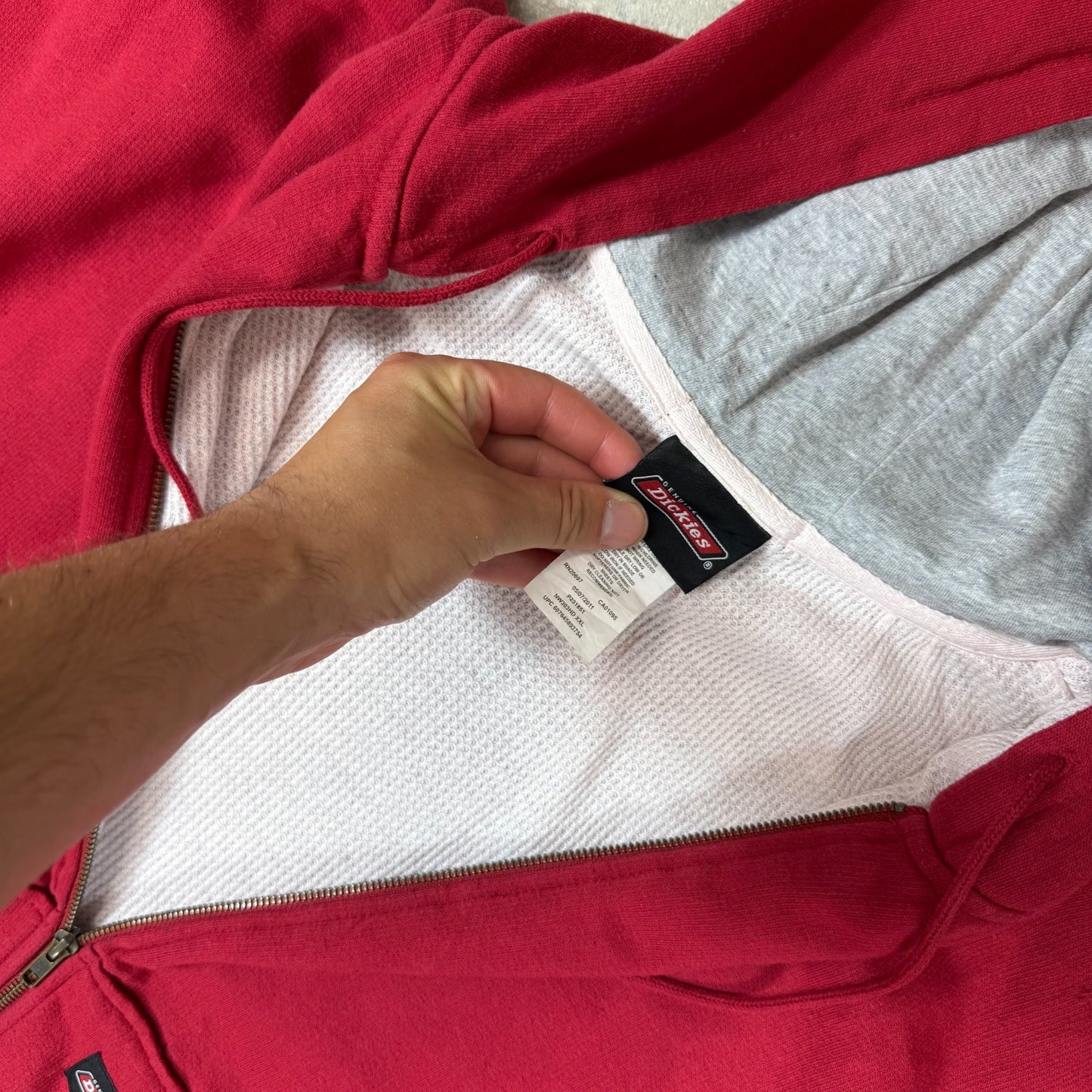 Dickies Hoodie 2XL Red Colourway Zip Up Hooded