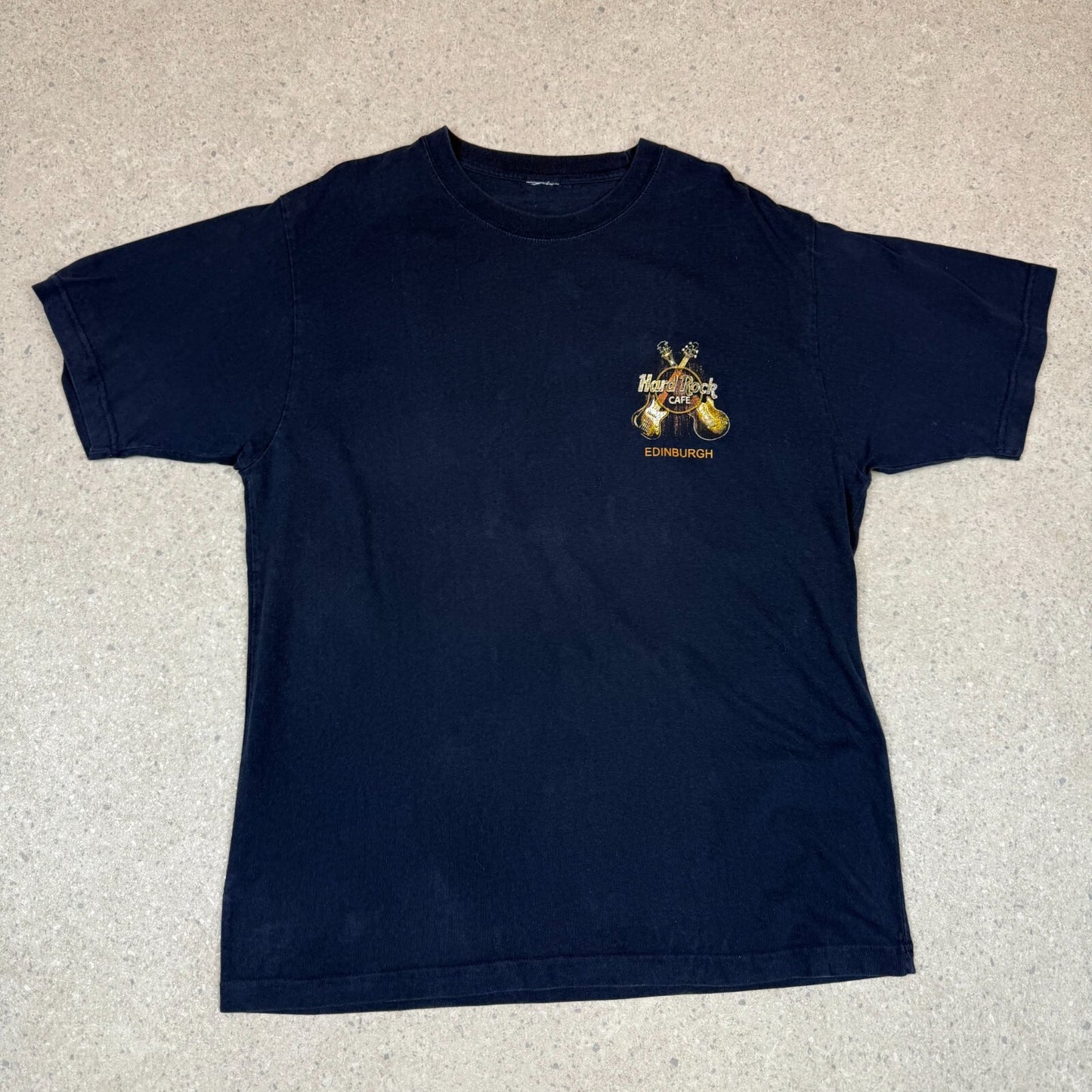 Hard Rock Cafe Edinburgh XL Navy Colourway Oversized Fit Short Sleeve