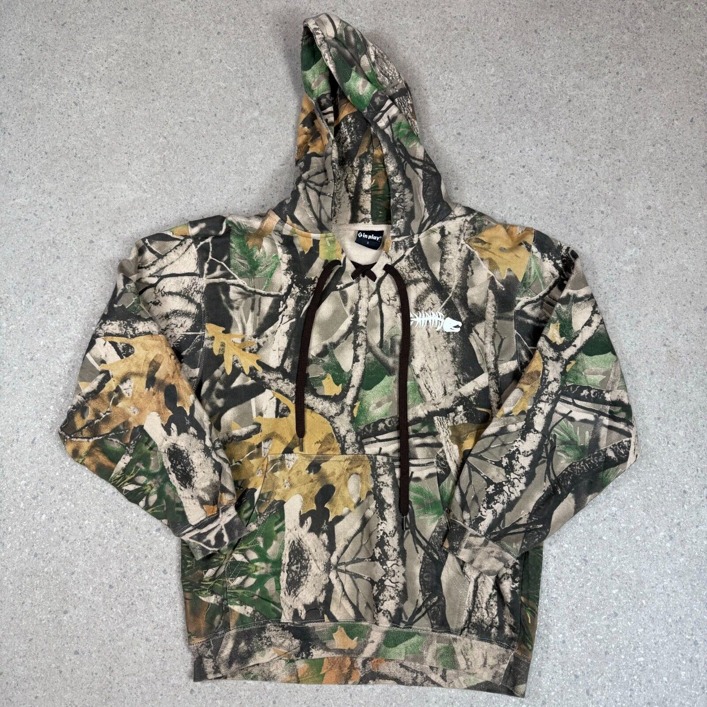 Tree Hoodie Medium Camo Vintage USA
