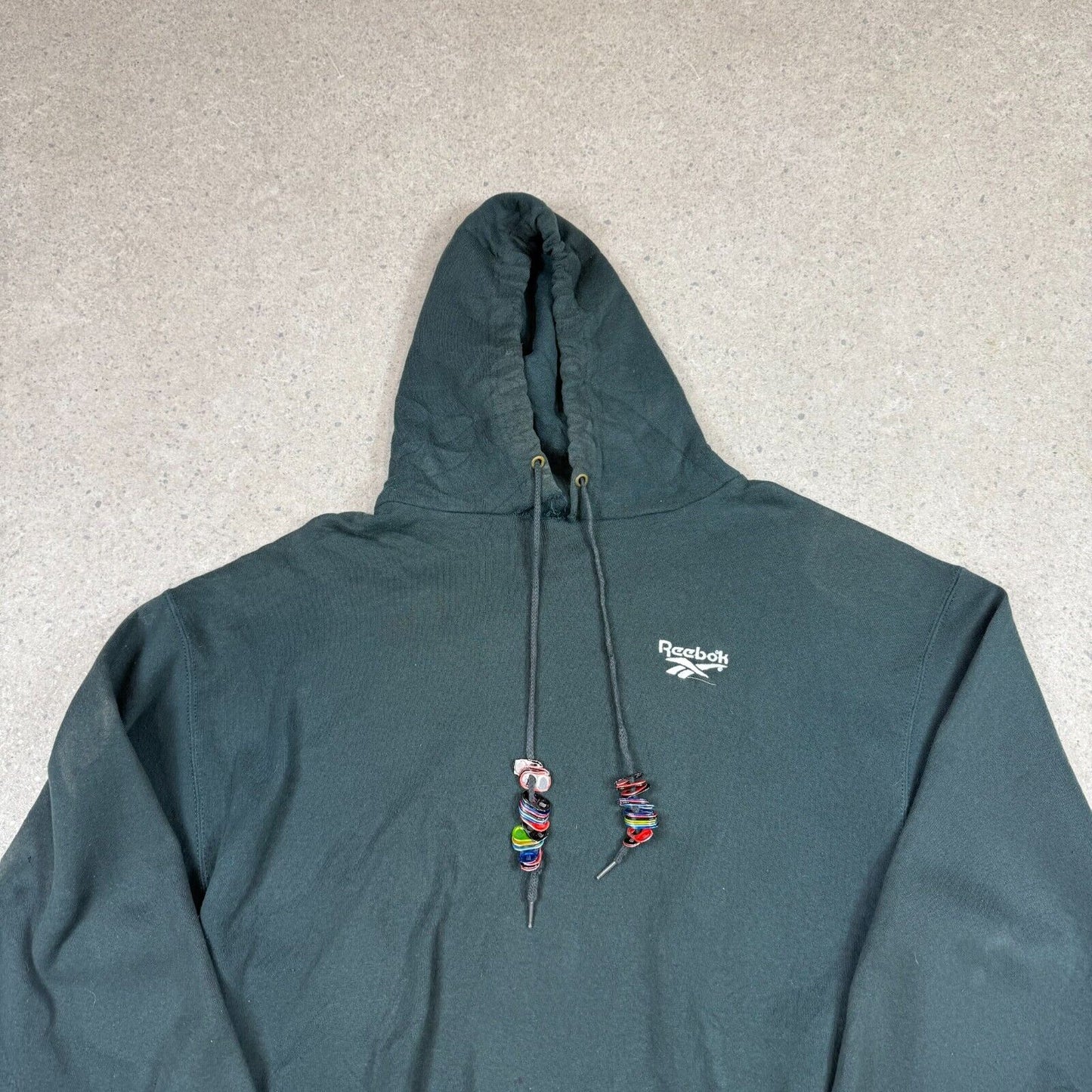 Reebok Hoodie XL Forest Green Retro
