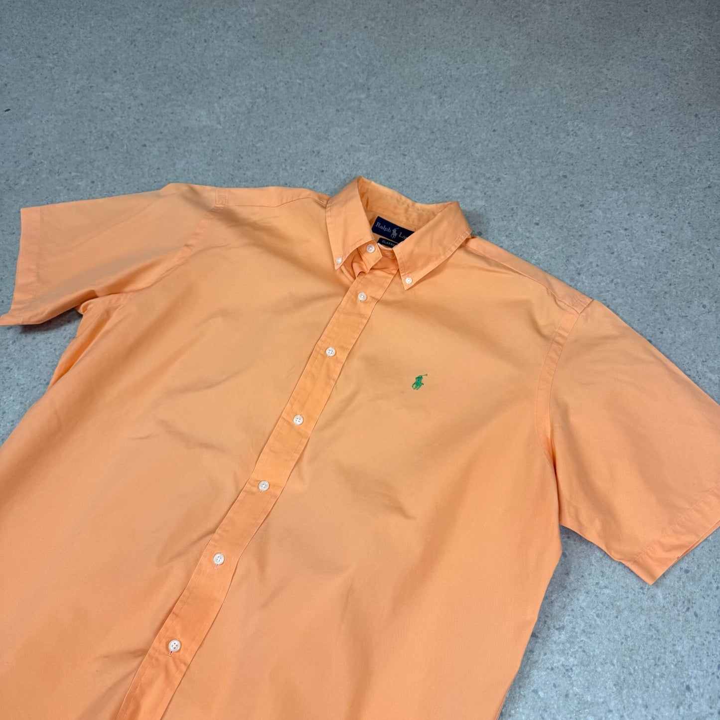 Ralph Lauren Short Sleeve Shirt Large Orange Colourway Embroidered Logo