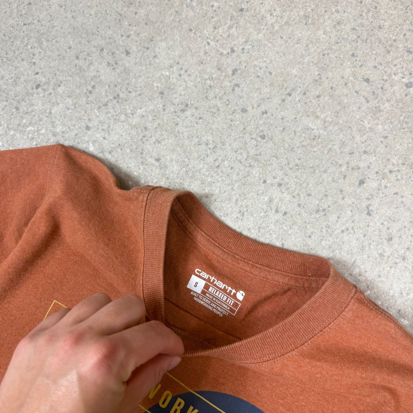 Carhartt T Shirt Small Orange Colourway