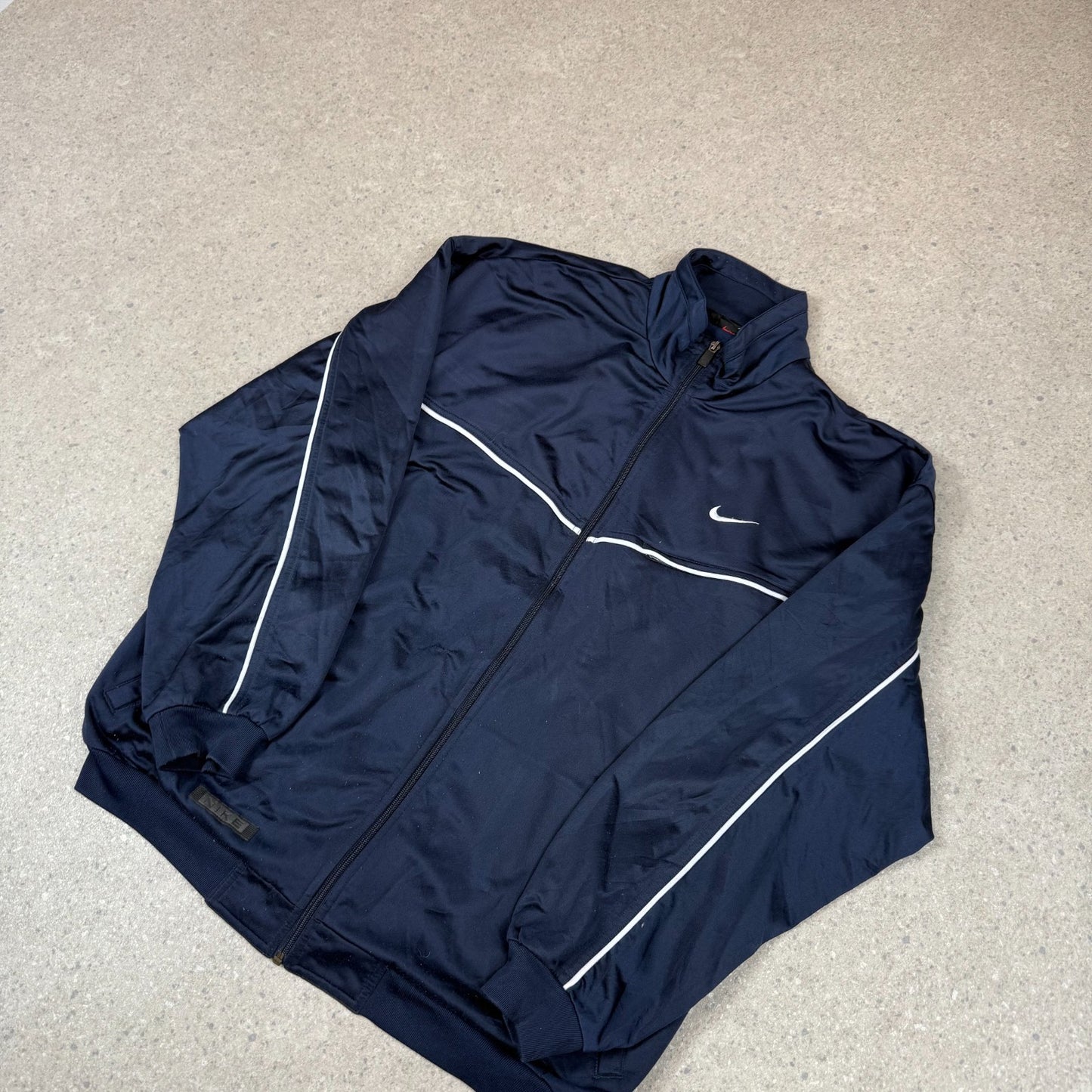 Nike Track Top 2XL 90s Navy / White Colourway Lined Retro