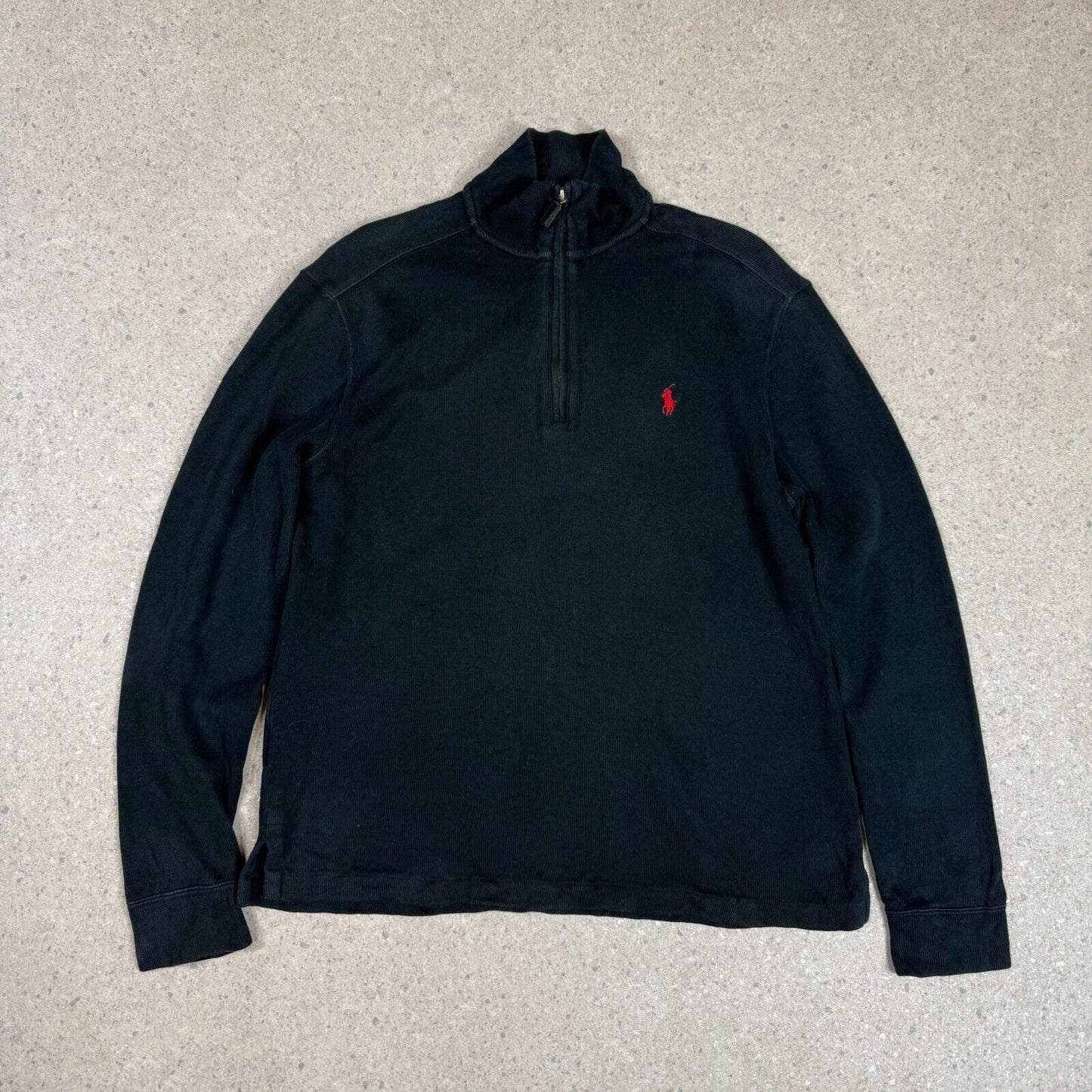 Ralph Lauren 1/4 Zip Jumper Medium Black