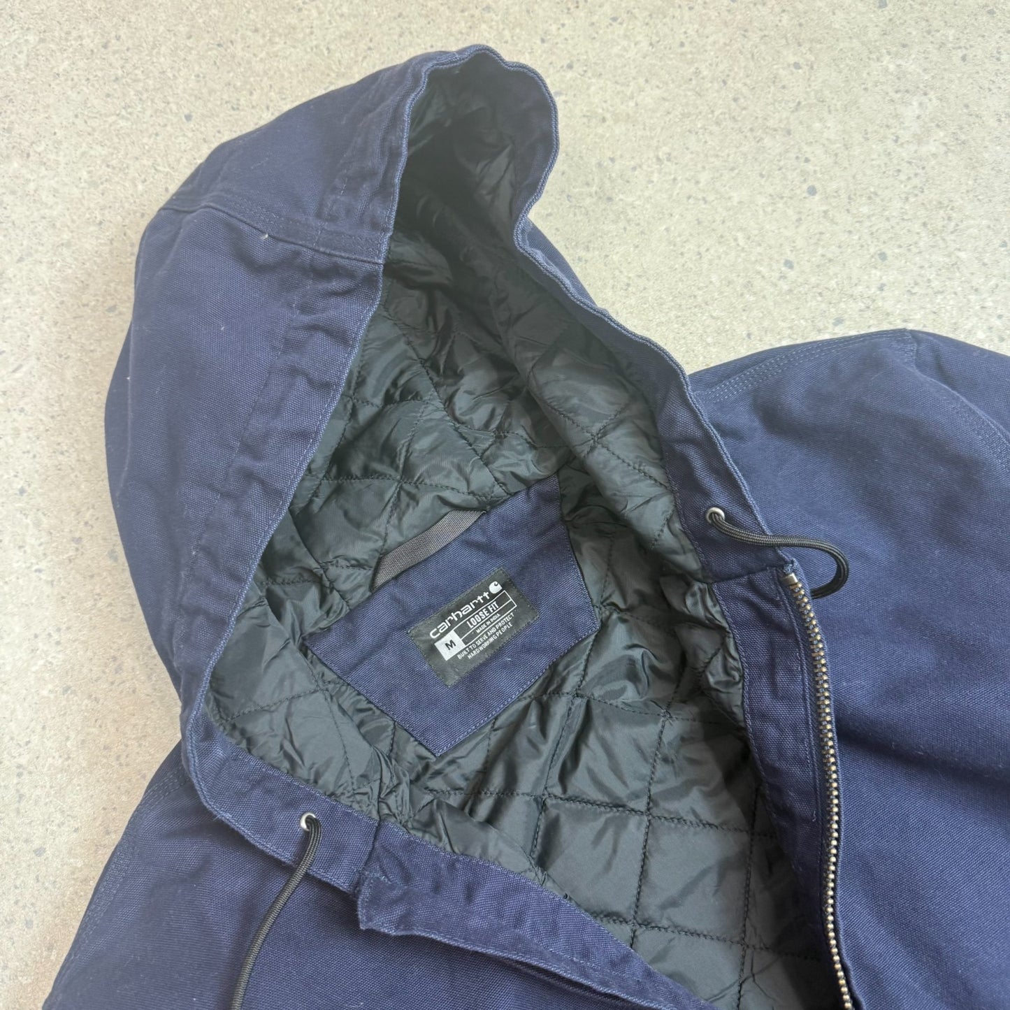 Carhartt Active Jacket Medium Navy Colourway Loose Fit Hooded