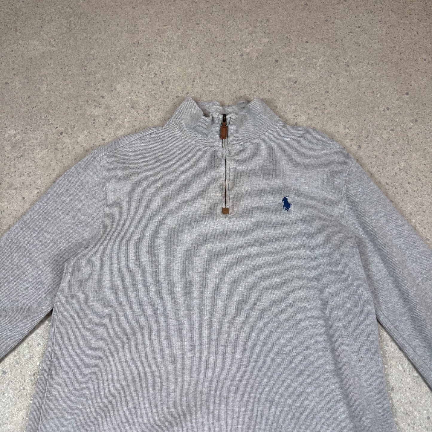 Ralph Lauren 1/4 Zip Jumper Medium Embroidered Logo Long Sleeve