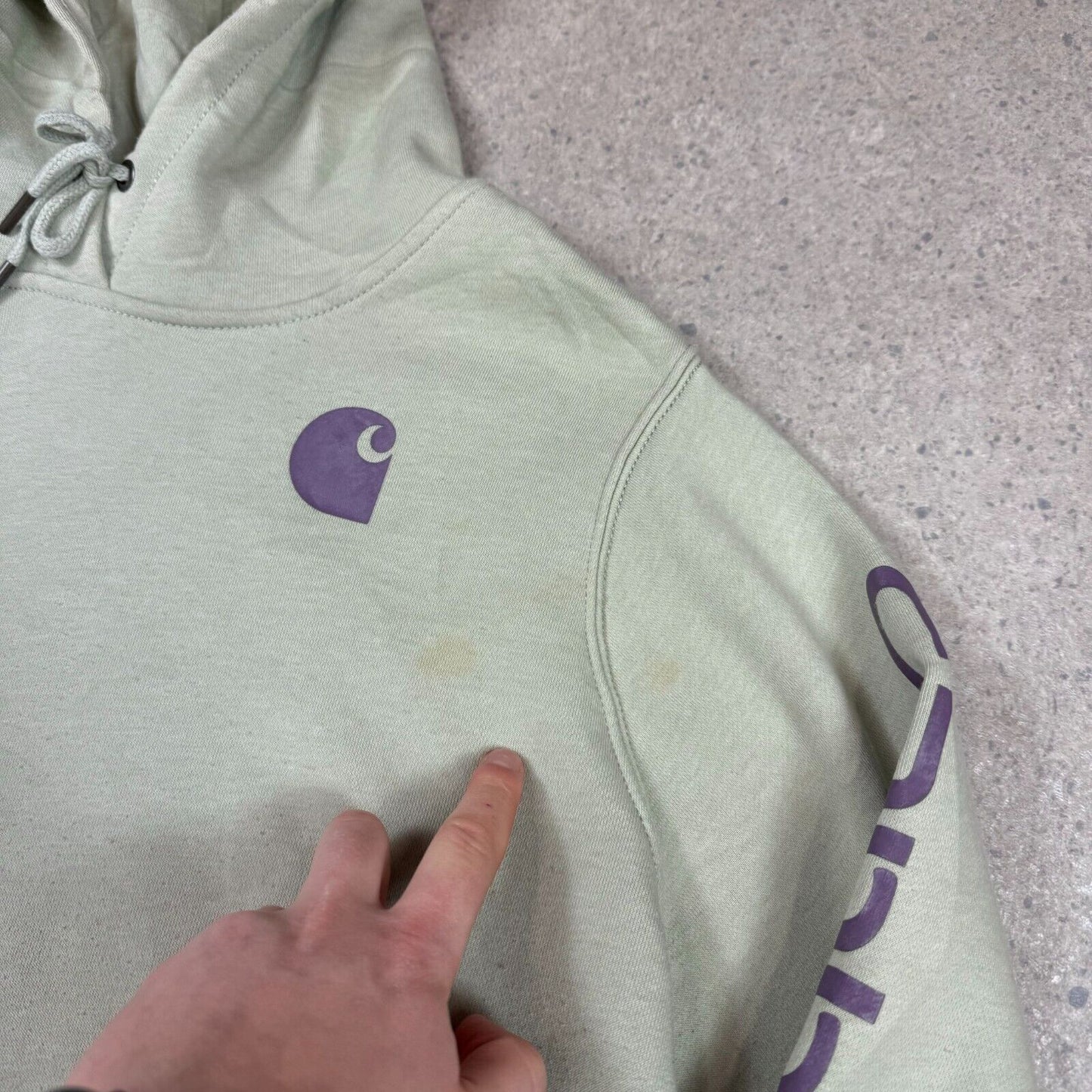 Carhartt Hoodie XL Green Purple