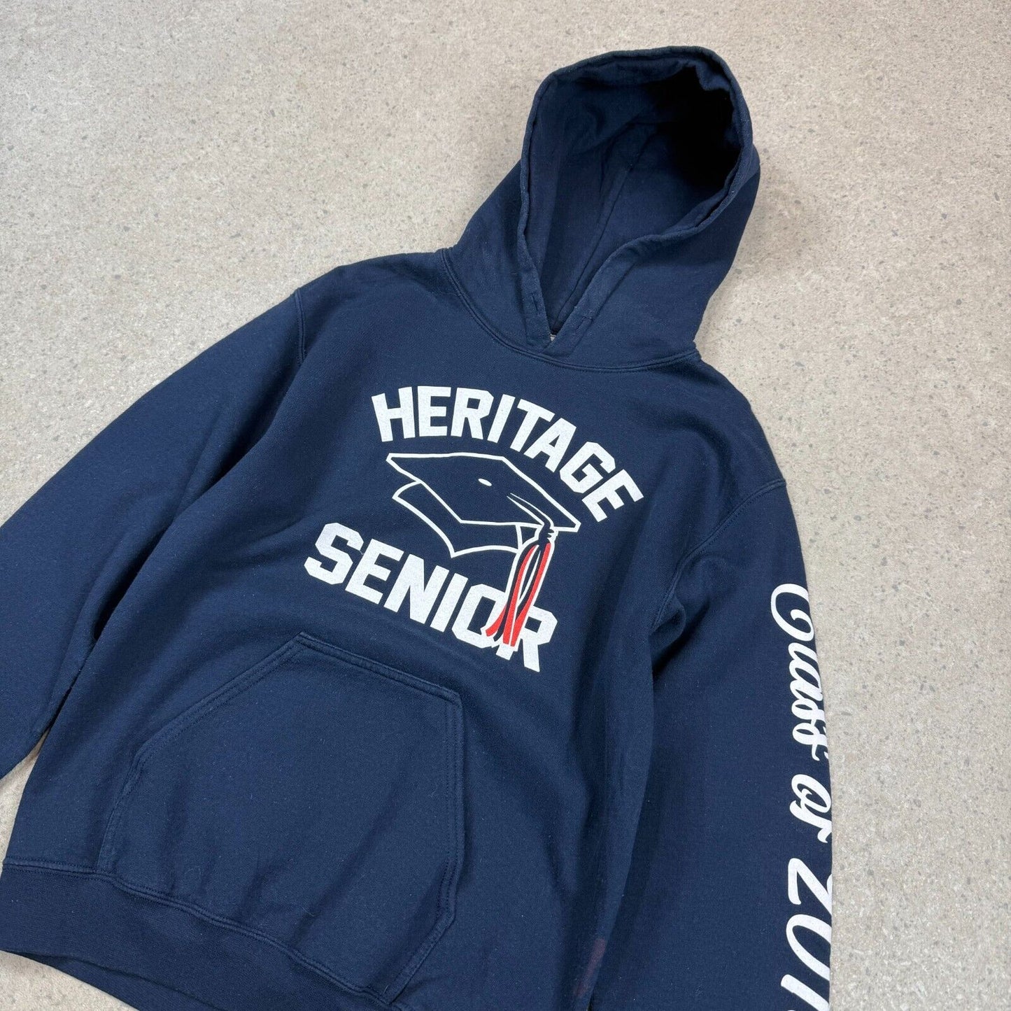 Heritage College USA Hoodie Small Navy colourway