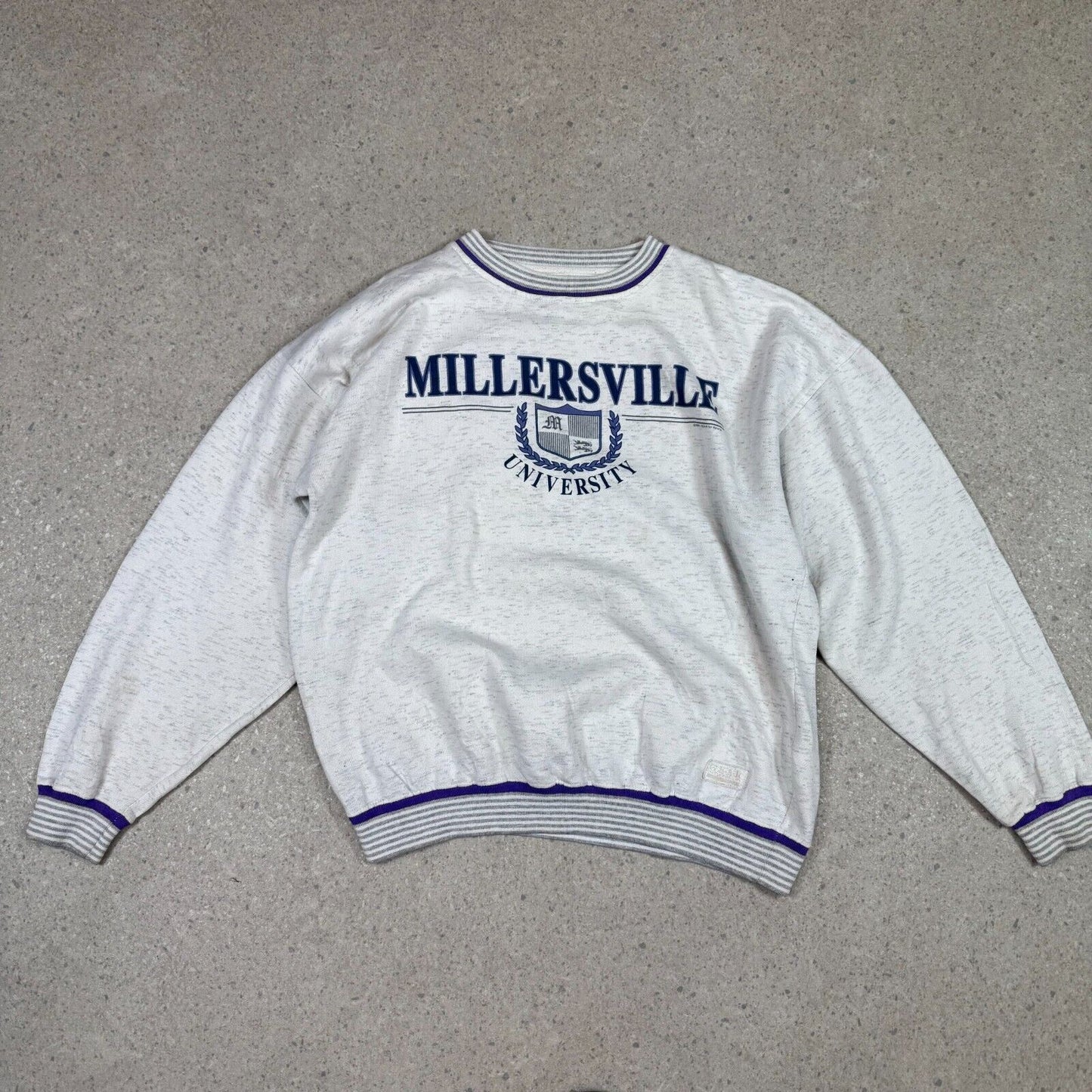 Millersville University Sweatshirt Large White 1991 Vintage USA
