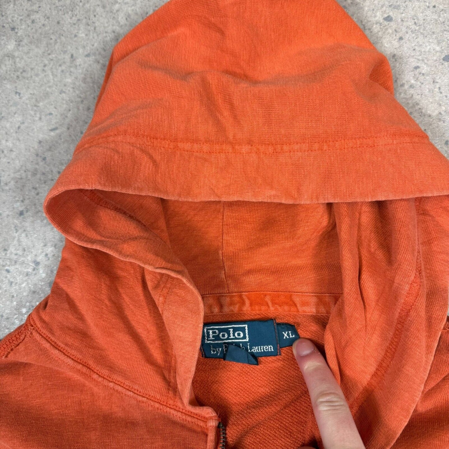 Ralph Lauren Hoodie XL Orange Zip Up