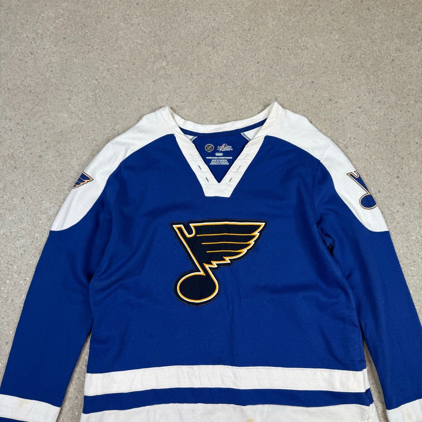 Vintage NHL Womens Jumper Medium Blue Embroidered