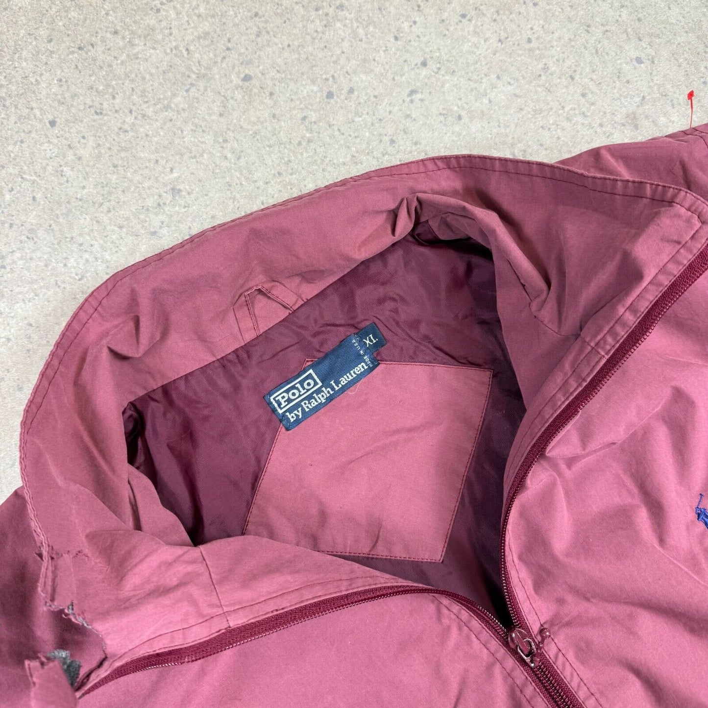 Ralph Lauren Windbreaker Jacket Large Plum Colourway