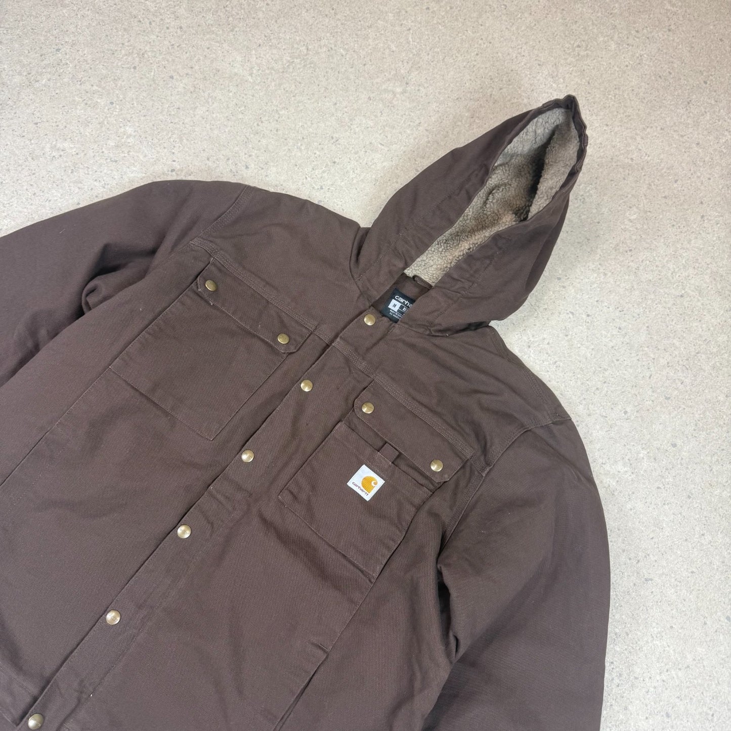 Carhartt Cctive Jacket Medium Loose Fit Brown Colourway Hooded