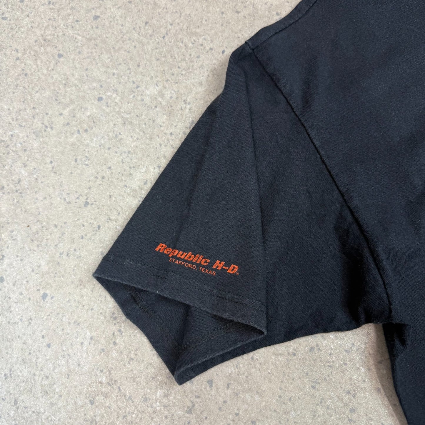 Harley Davidson T Shirt XL Stafford Texas Button Up Black 2009