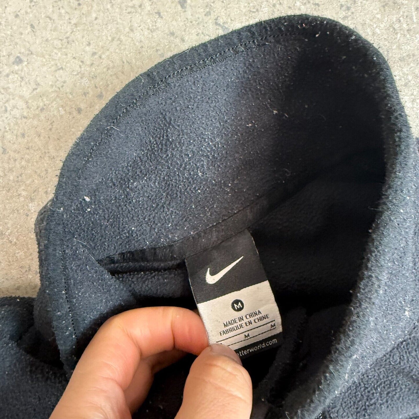 Nike England Rugby Fleece Jacket Medium Black Embroidered Logo