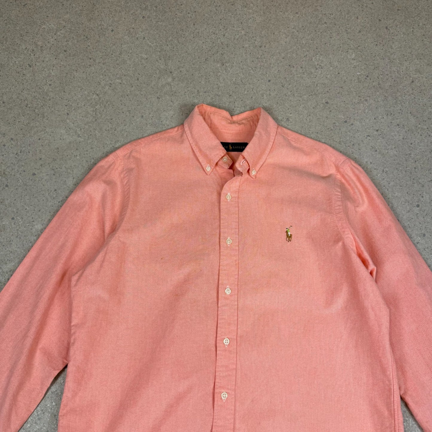 Ralph Lauren Shirt Large Peach Colourway Long Sleeve