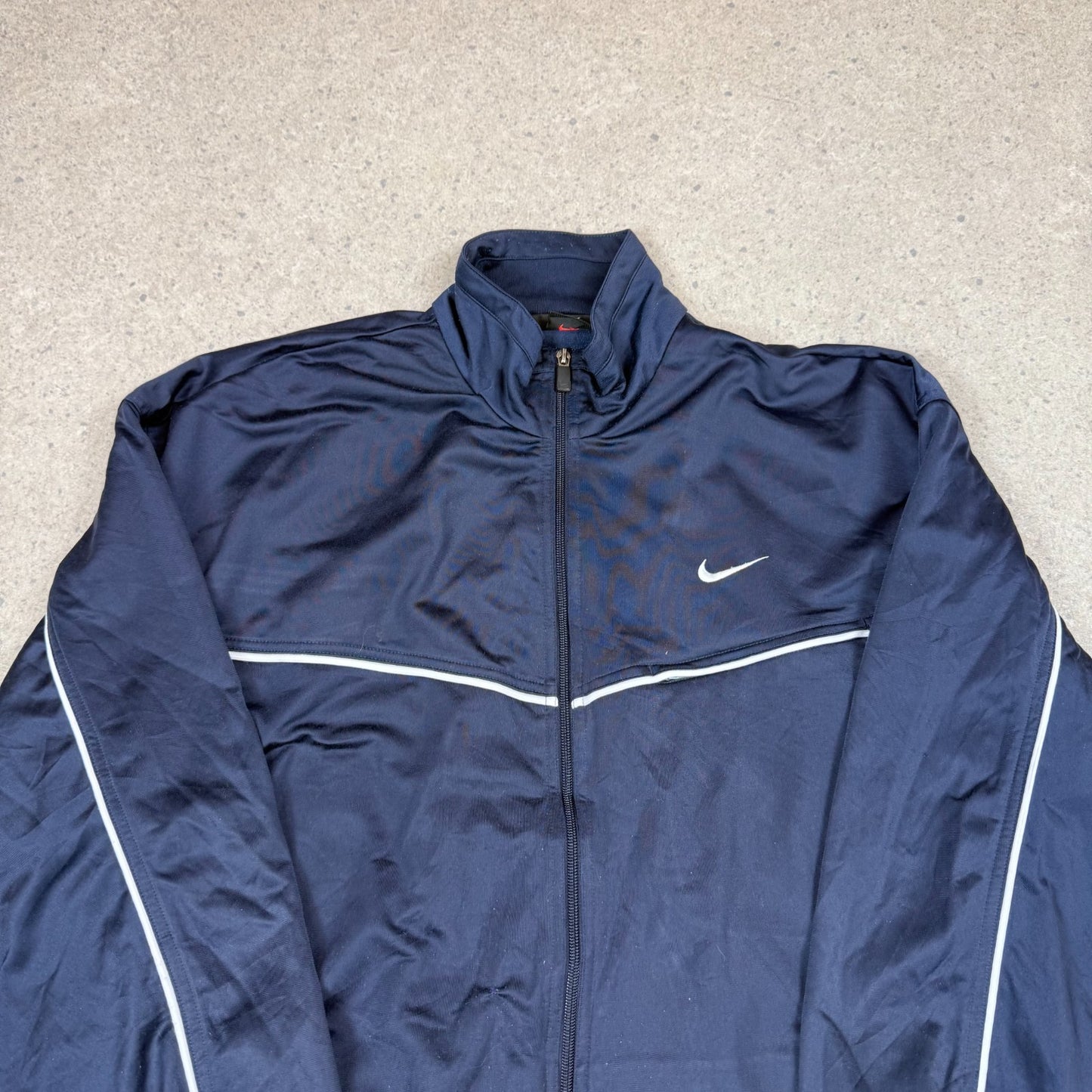 Nike Track Top 2XL 90s Navy / White Colourway Lined Retro