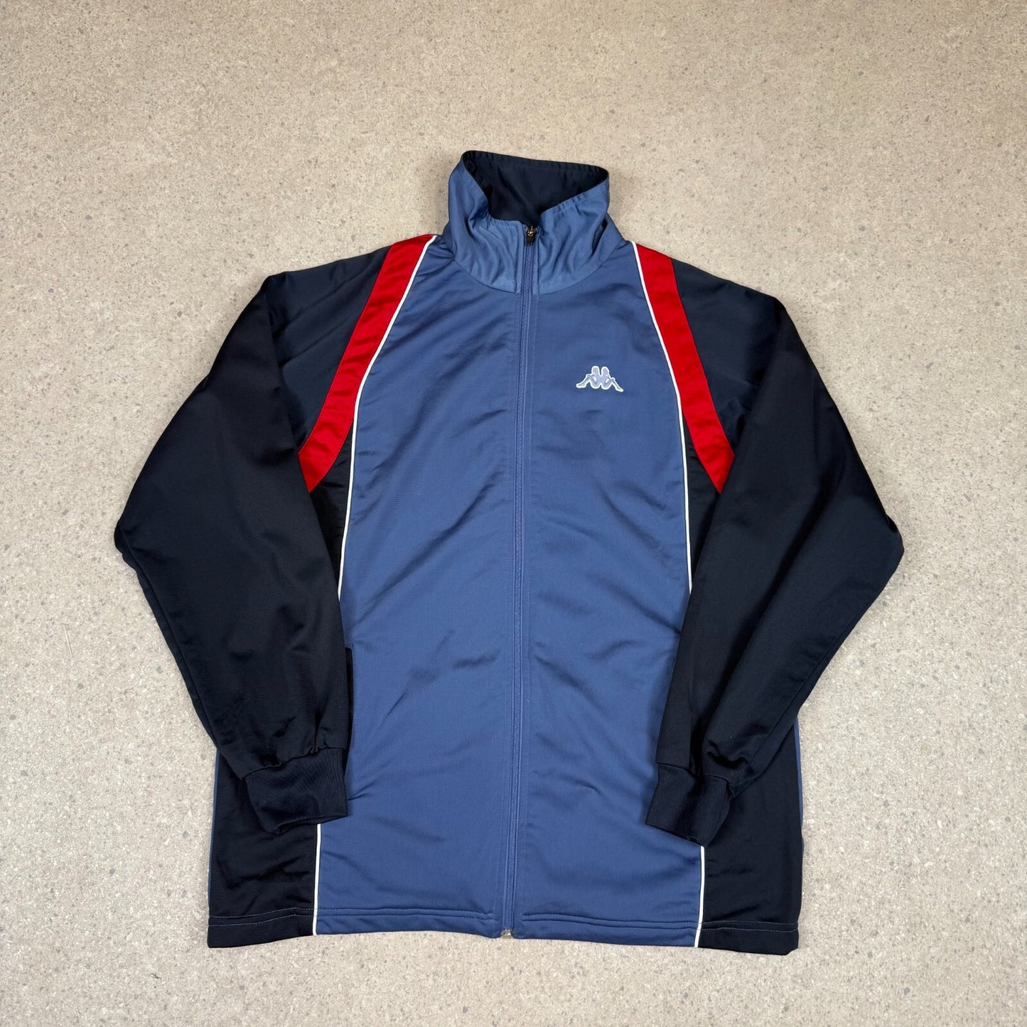 Kappa Track Top Medium Blue Red Colourway Embroidered Logo Y2K