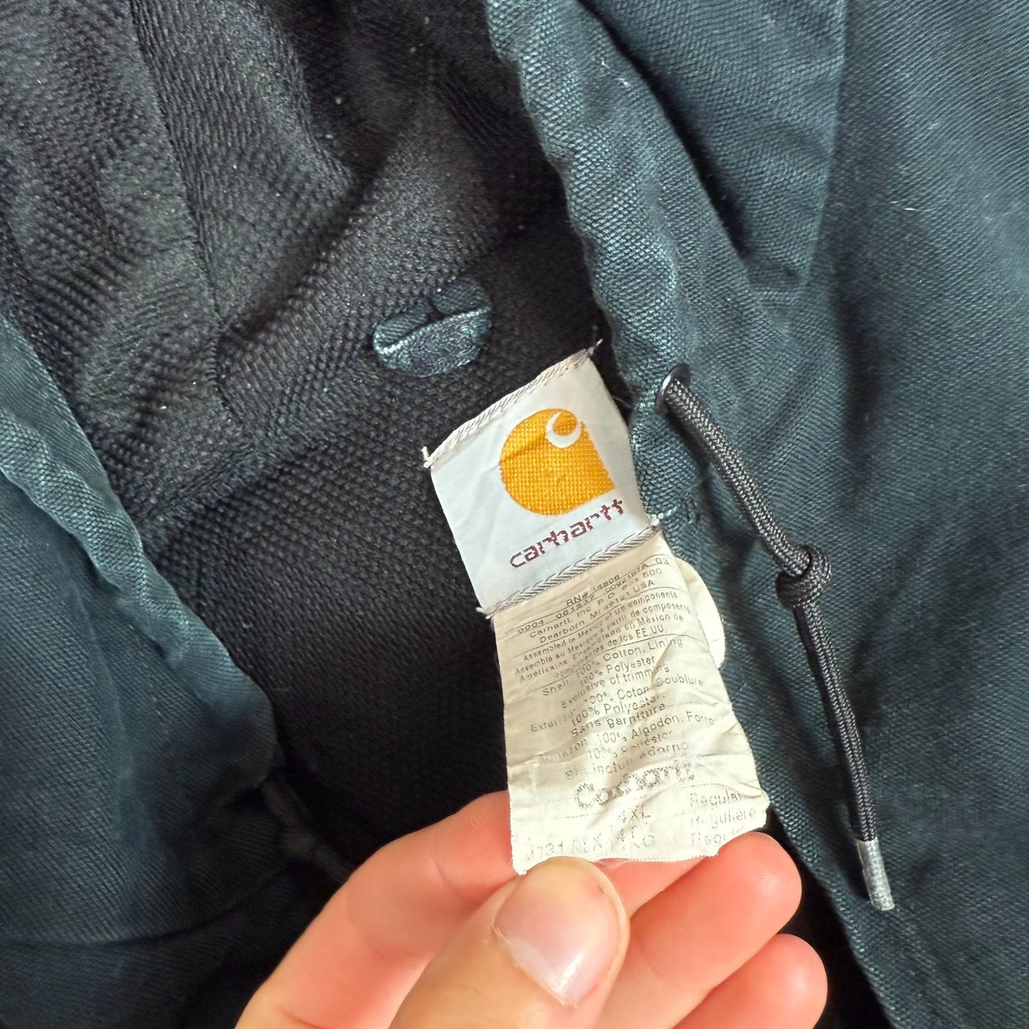 Carhartt Active Jacket 4XL J131BLK Rare Size Heavyweight Hooded Full Zip