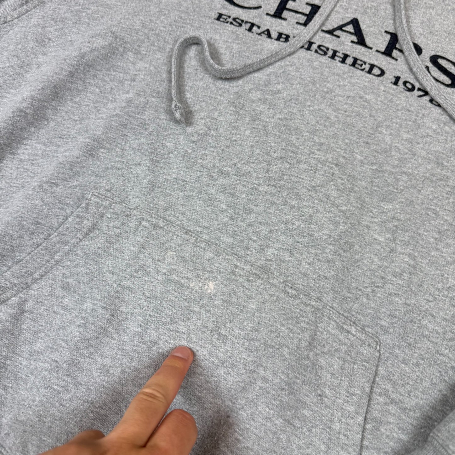 Chaps Hoodie Large Embroidered Logo Fleece Lined Hooded Y2K