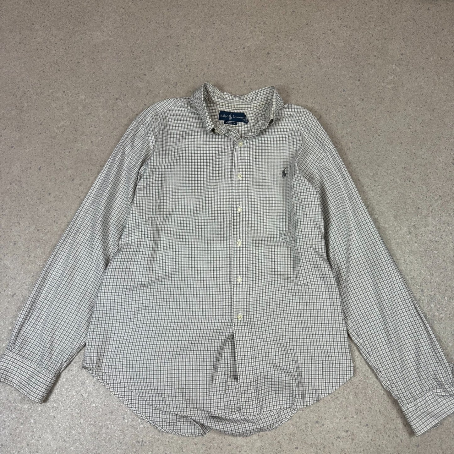 Ralph Lauren Check Shirt XL Cream / Grey Colourway