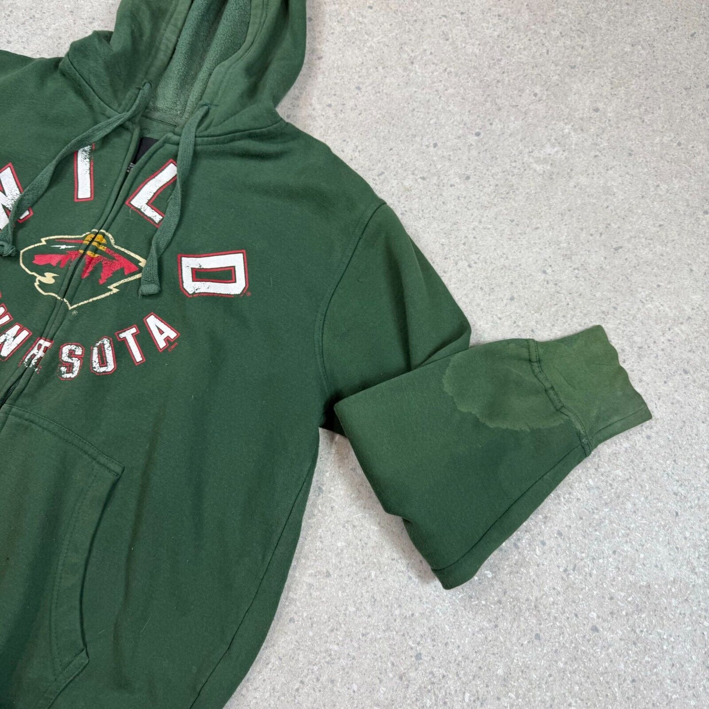 Minnesota Wild NHL Full Zip Hoodie Large Green