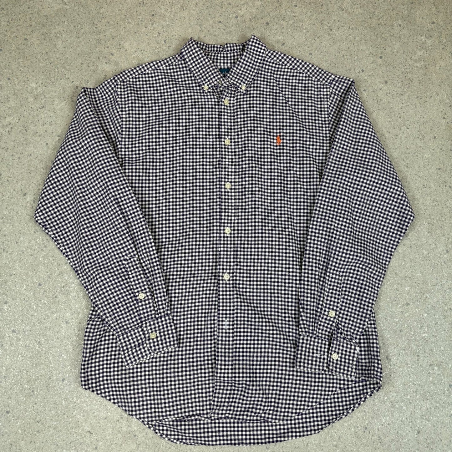 Ralph Lauren Shirt Medium Purple Check Colourway Embroidered Logo Long Sleeve