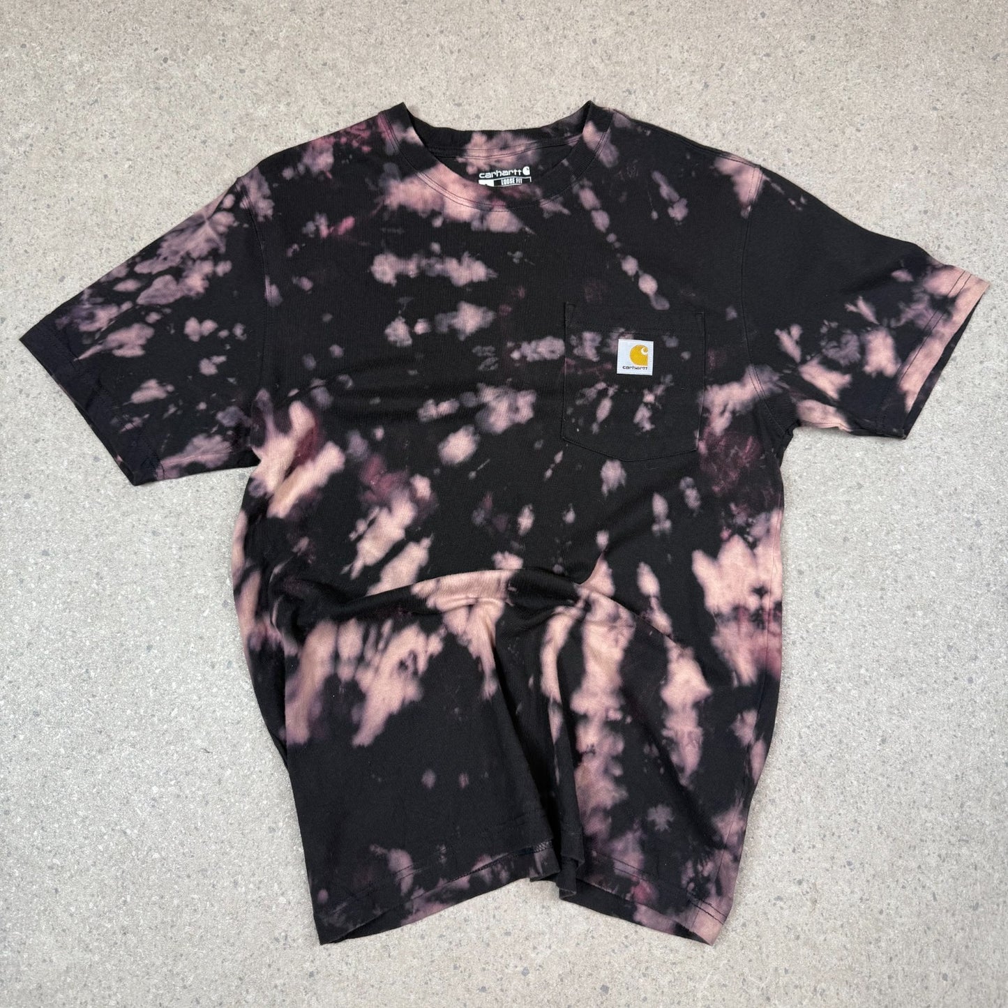 Carhartt T Shirt Small / Medium Tye Die Relaxed Fit Pocket Logo